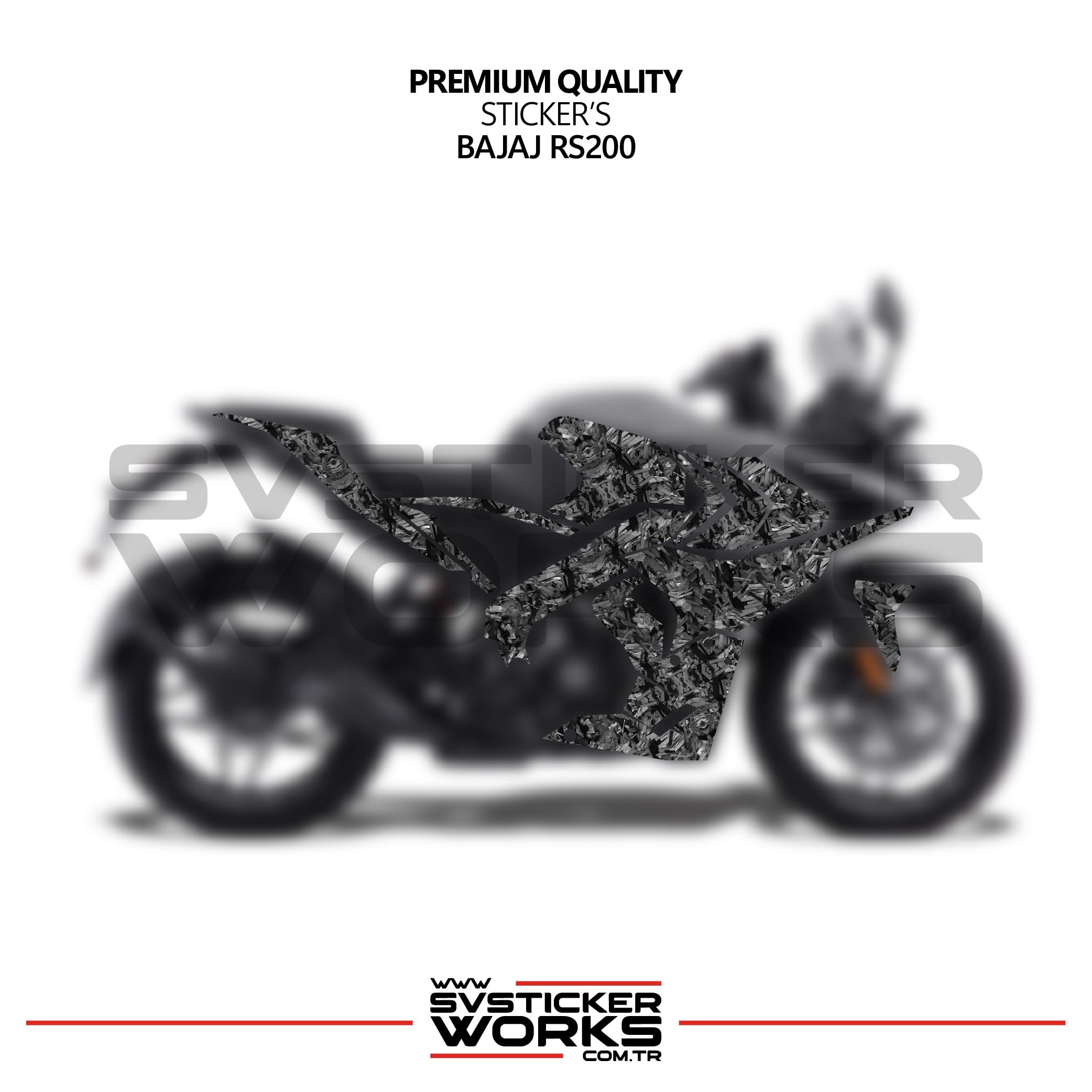 SVSTICKERWORKSBajaj RS200 Forged Kaplama Etiket Sticker Modeli Full Kaplama Hazır KitBajaj RS200 Forged Kaplama Etiket Sticker Modeli Full Kaplama Hazır KitRS200