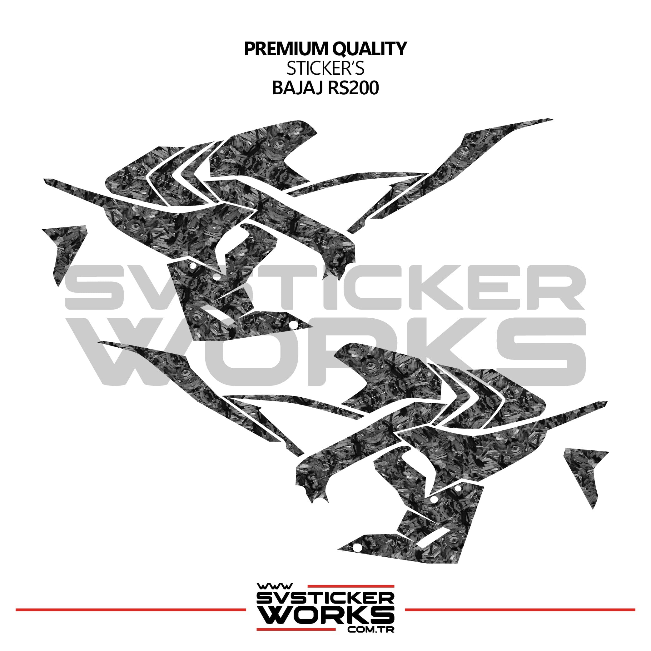 SVSTICKERWORKSBajaj RS200 Forged Kaplama Etiket Sticker Modeli Full Kaplama Hazır KitBajaj RS200 Forged Kaplama Etiket Sticker Modeli Full Kaplama Hazır KitRS200