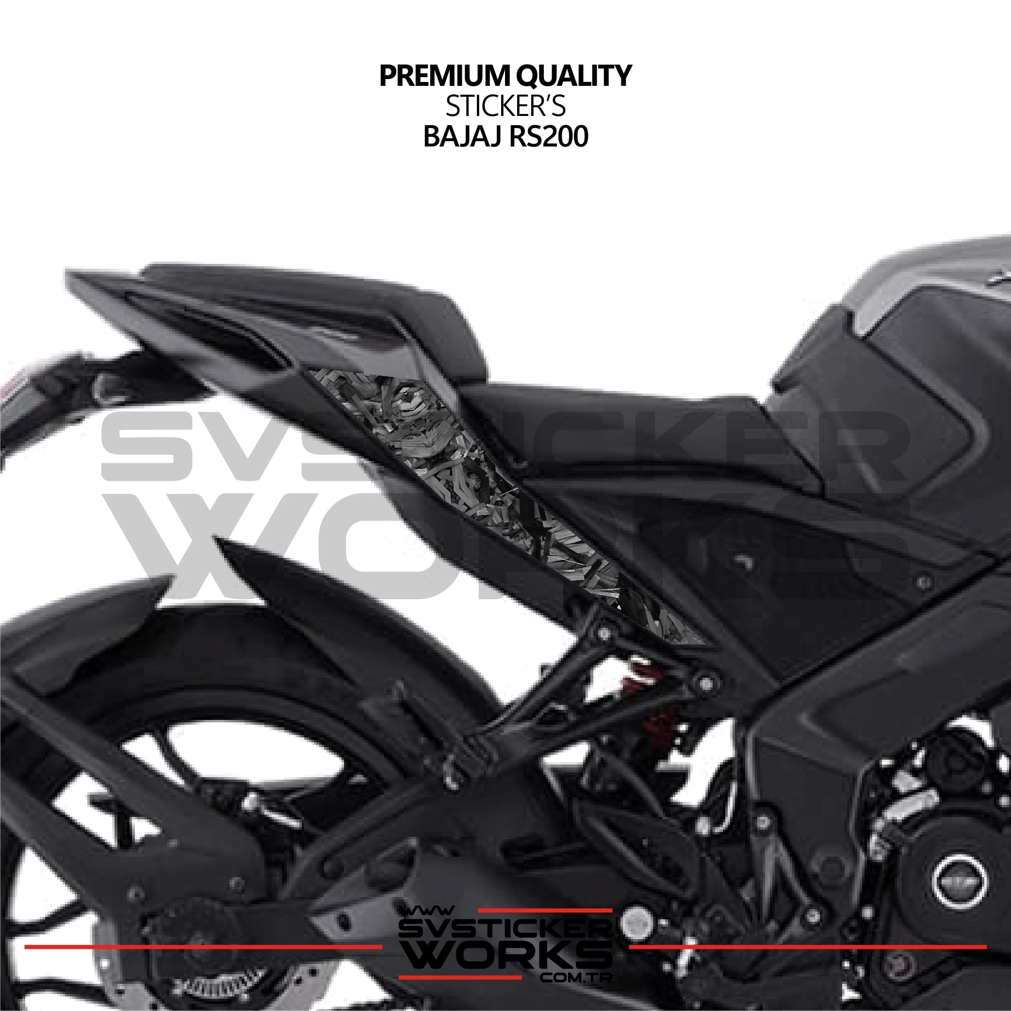SVSTICKERWORKSBajaj RS200 Forged Kaplama Etiket Sticker Modeli Arka Kuyruk AltıBajaj RS200 Forged Kaplama Etiket Sticker Modeli Arka Kuyruk AltıRS200