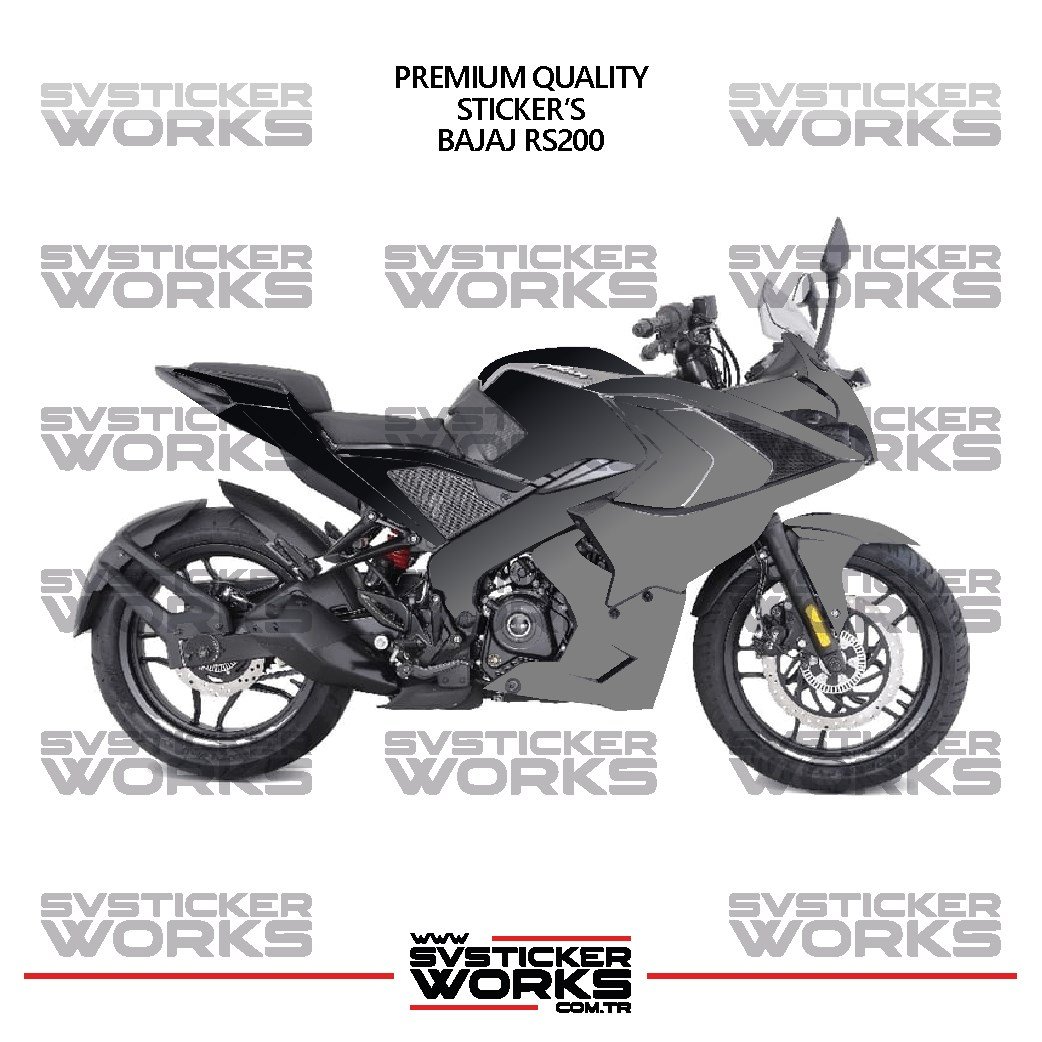 SVSTICKERWORKSBajaj RS200 Kaplama Sticker Çift Renk Motor Kaplama Modeli Hazır Kit Yüksek KaliteBajaj RS200 Kaplama Sticker Çift Renk Motor Kaplama Modeli Hazır Kit Yüksek Kalite