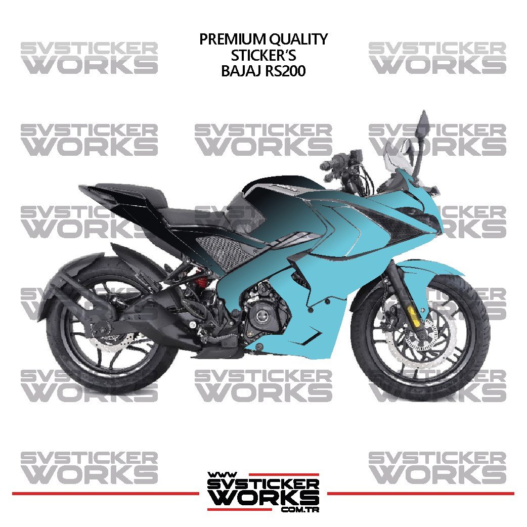 SVSTICKERWORKSBajaj RS200 Kaplama Sticker Çift Renk Motor Kaplama Modeli Hazır Kit Yüksek KaliteBajaj RS200 Kaplama Sticker Çift Renk Motor Kaplama Modeli Hazır Kit Yüksek Kalite
