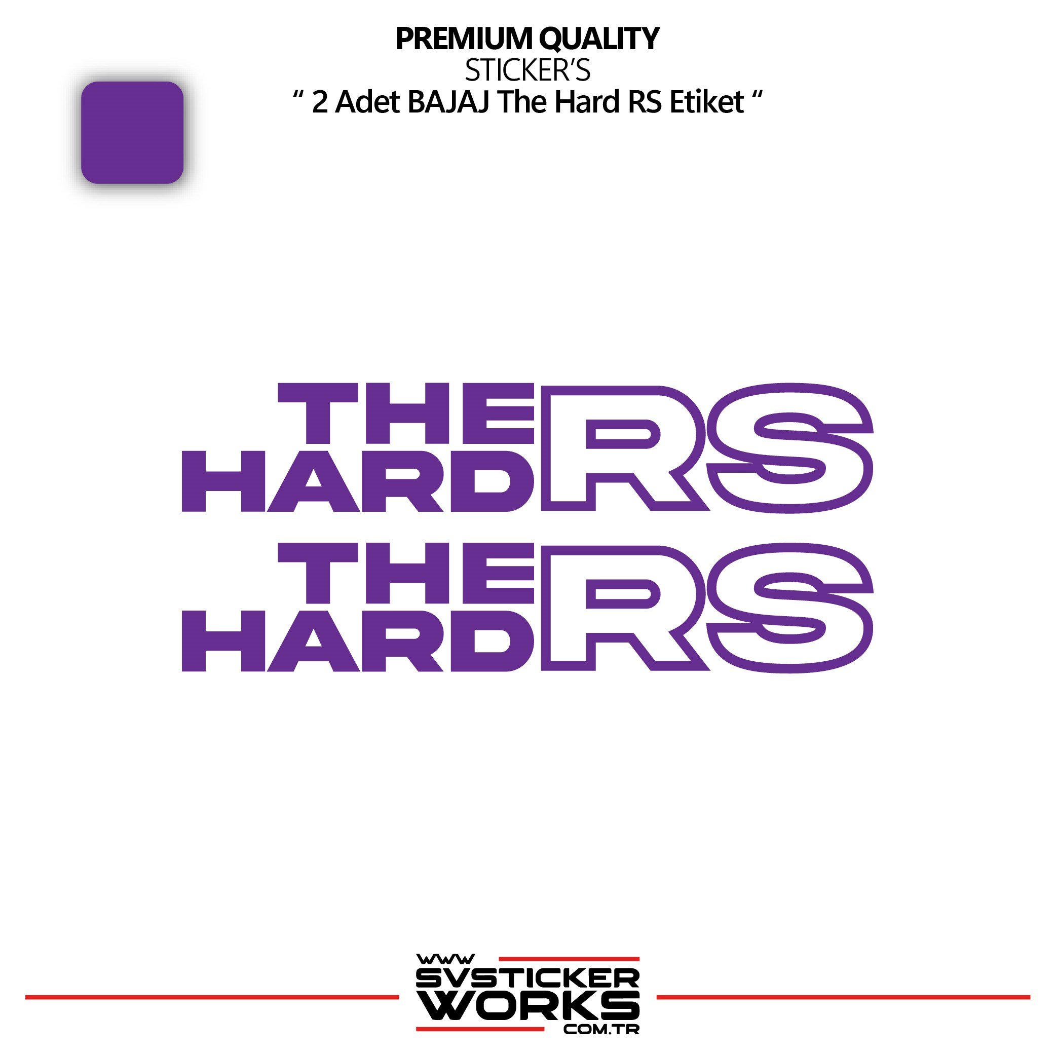 SVSTICKERWORKSBAJAJ The Hard RS Sticker Yüksek Kalite Folyo 2 Adet Sticker EtiketBAJAJ The Hard RS Sticker Yüksek Kalite Folyo 2 Adet Sticker EtiketRS200