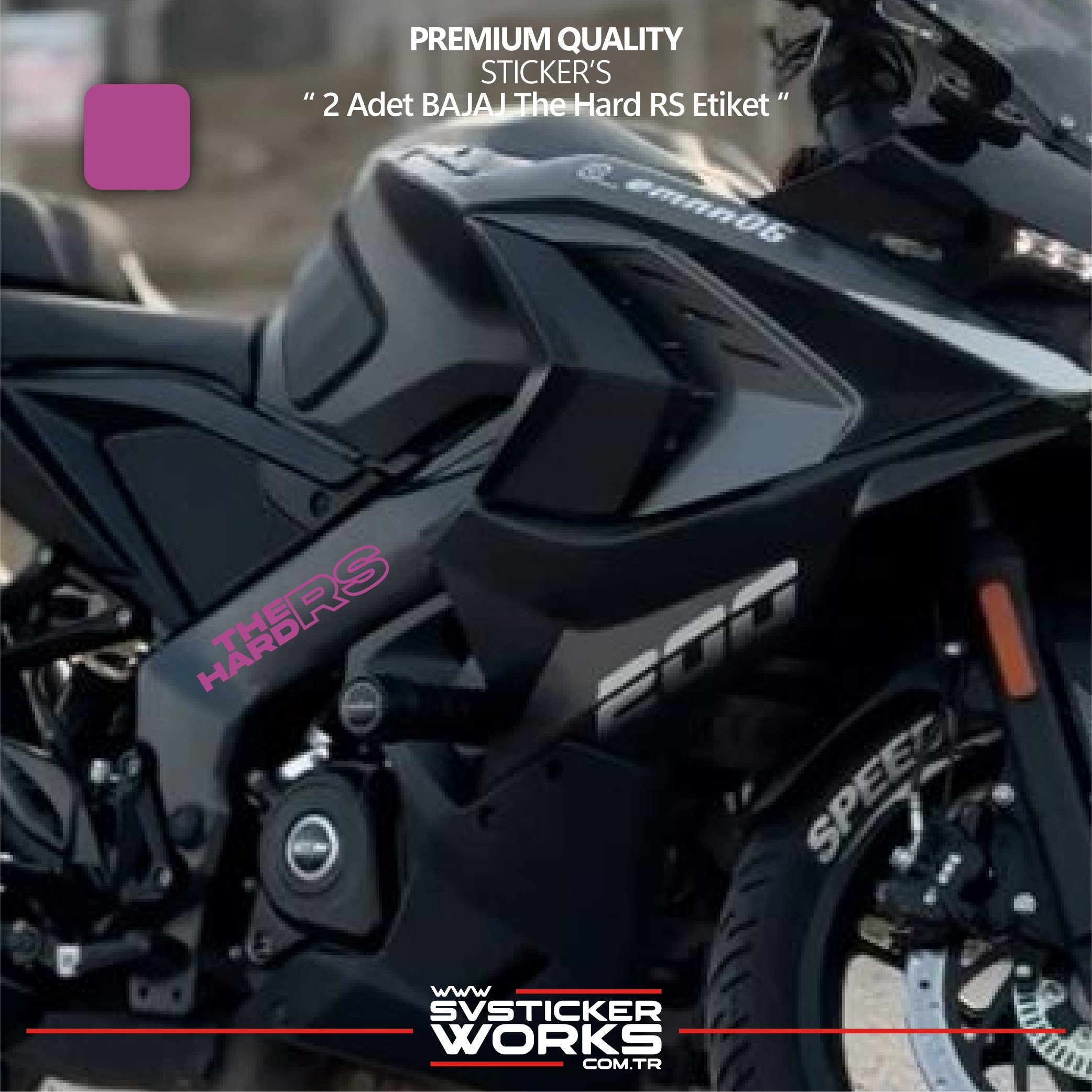 SVSTICKERWORKSBAJAJ The Hard RS Sticker Yüksek Kalite Folyo 2 Adet Sticker EtiketBAJAJ The Hard RS Sticker Yüksek Kalite Folyo 2 Adet Sticker EtiketRS200