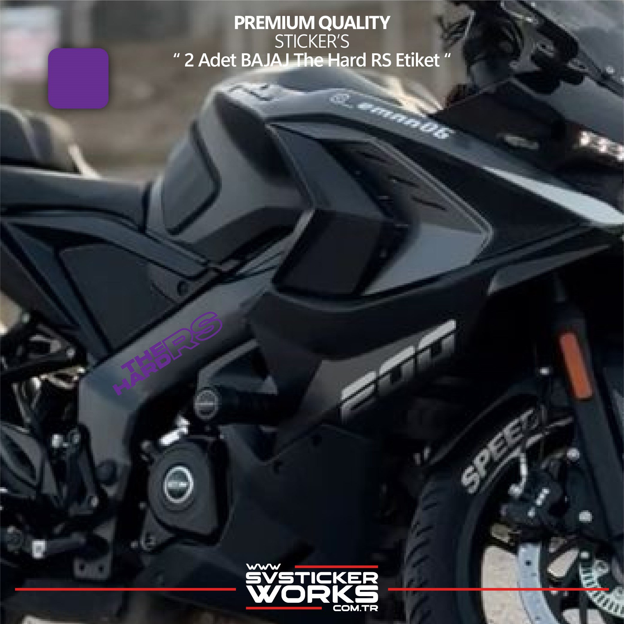 SVSTICKERWORKSBAJAJ The Hard RS Sticker Yüksek Kalite Folyo 2 Adet Sticker EtiketBAJAJ The Hard RS Sticker Yüksek Kalite Folyo 2 Adet Sticker EtiketRS200