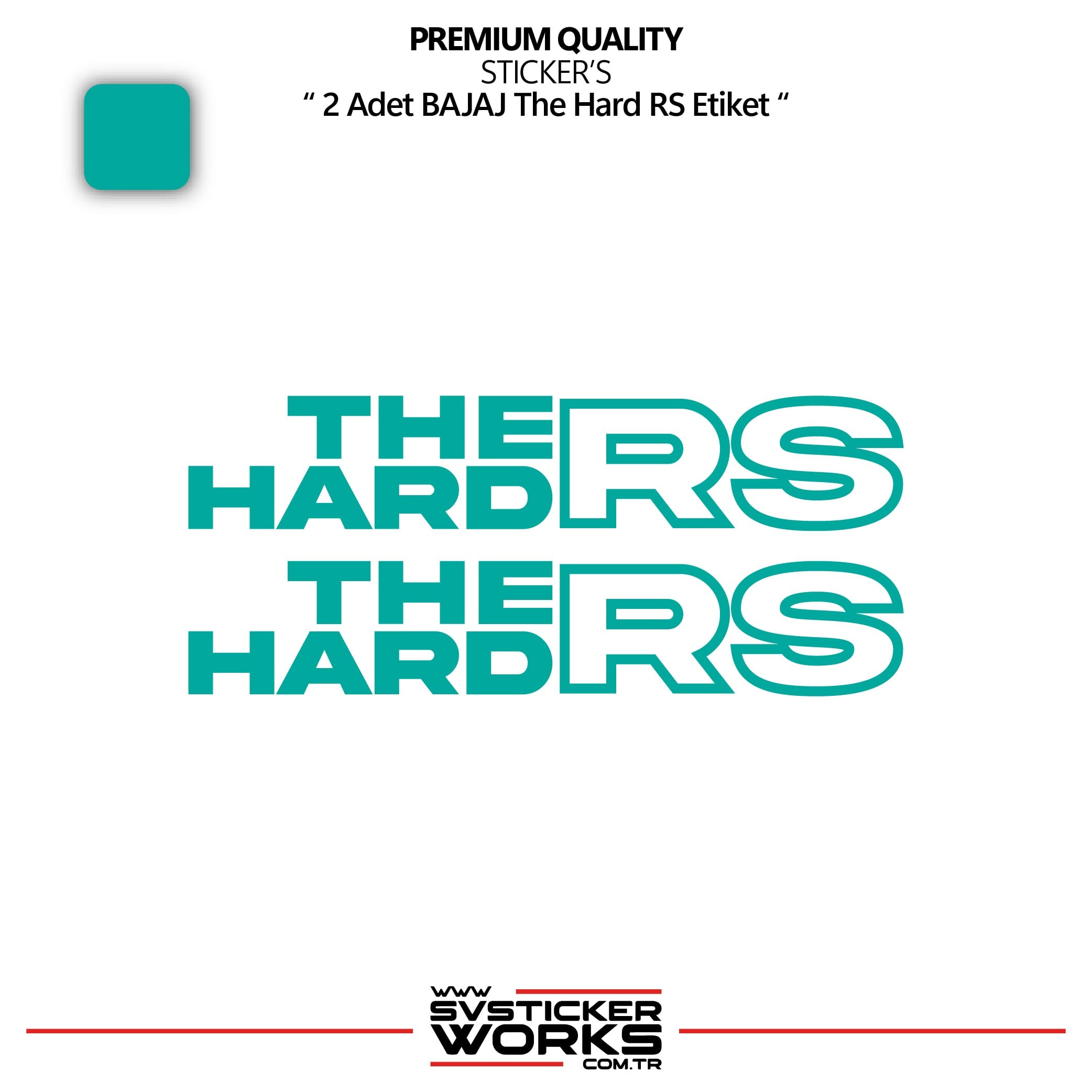 SVSTICKERWORKSBAJAJ The Hard RS Sticker Yüksek Kalite Folyo 2 Adet Sticker EtiketBAJAJ The Hard RS Sticker Yüksek Kalite Folyo 2 Adet Sticker EtiketRS200