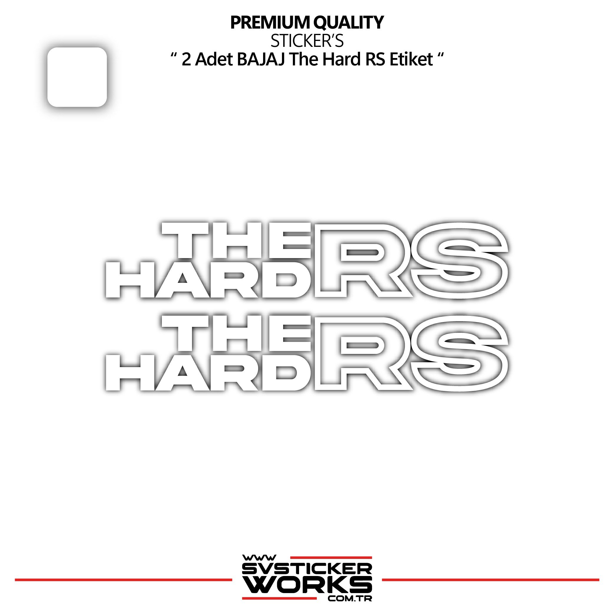 SVSTICKERWORKSBAJAJ The Hard RS Sticker Yüksek Kalite Folyo 2 Adet Sticker EtiketBAJAJ The Hard RS Sticker Yüksek Kalite Folyo 2 Adet Sticker EtiketRS200