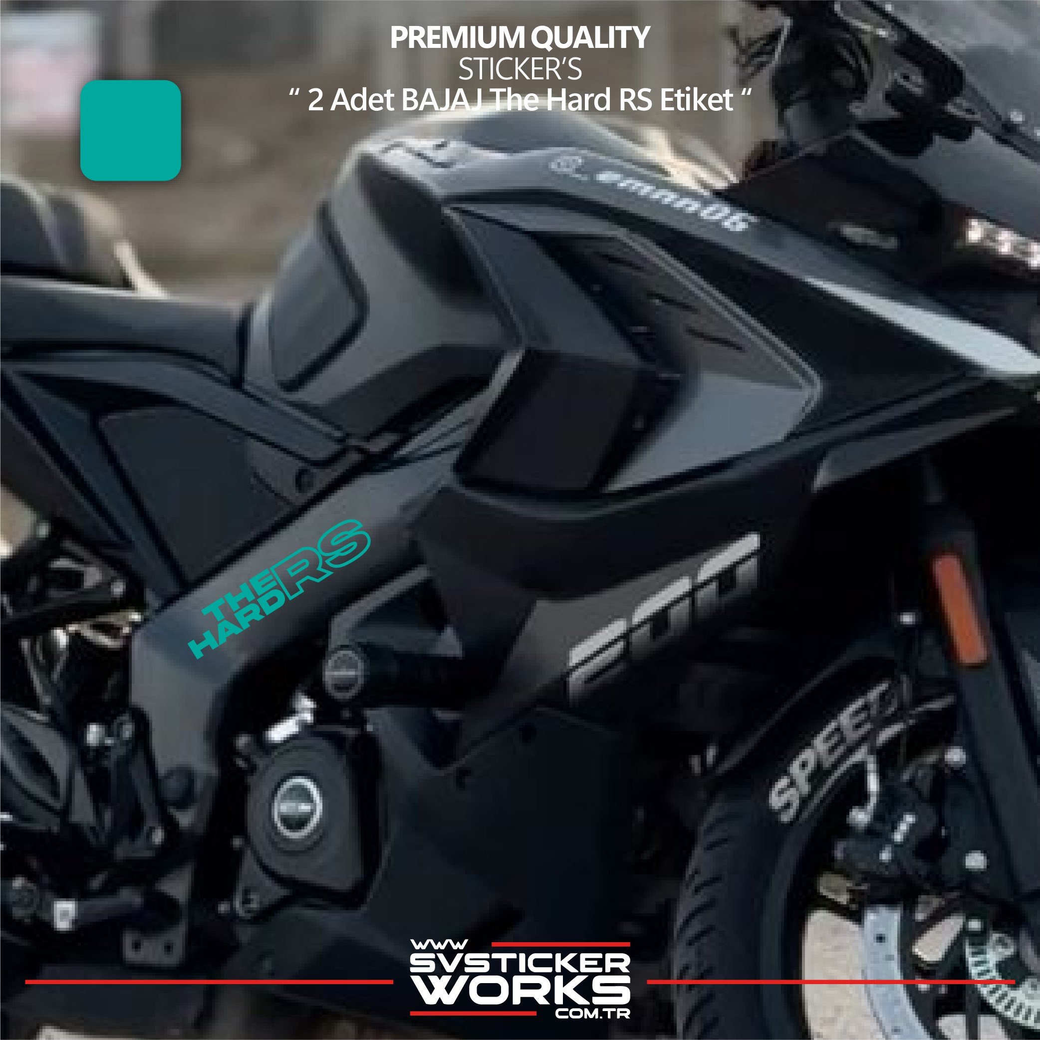 SVSTICKERWORKSBAJAJ The Hard RS Sticker Yüksek Kalite Folyo 2 Adet Sticker EtiketBAJAJ The Hard RS Sticker Yüksek Kalite Folyo 2 Adet Sticker EtiketRS200
