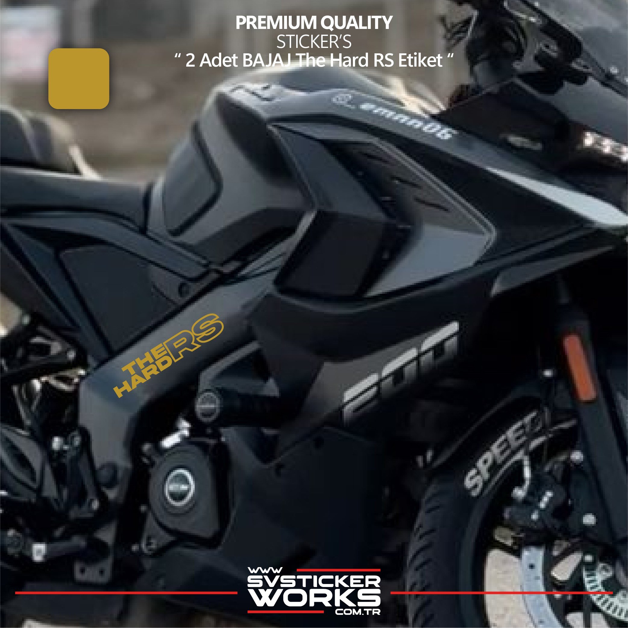 SVSTICKERWORKSBAJAJ The Hard RS Sticker Yüksek Kalite Folyo 2 Adet Sticker EtiketBAJAJ The Hard RS Sticker Yüksek Kalite Folyo 2 Adet Sticker EtiketRS200