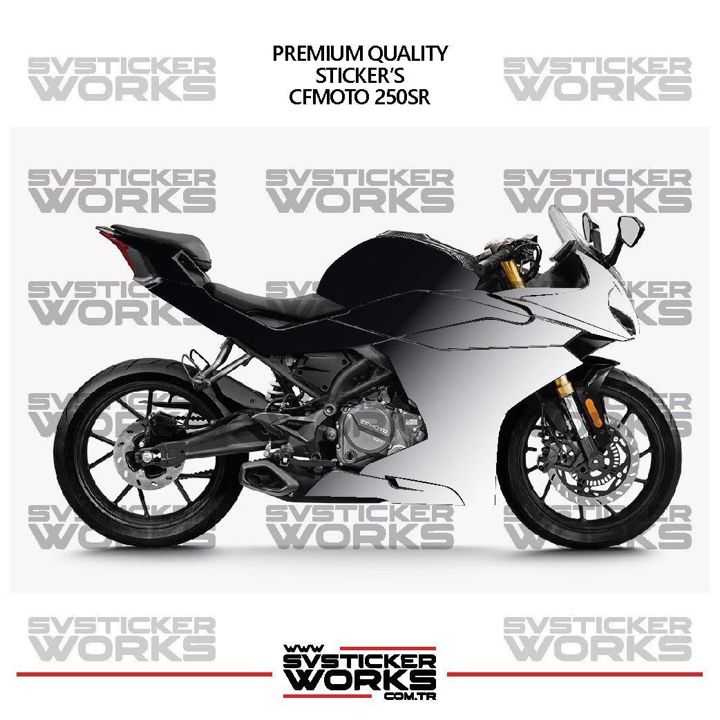 SVSTICKERWORKSCFMOTO 250SR Kaplama Sticker Çift Renk Motor Kaplama Modeli Hazır Kit Yüksek KaliteCFMOTO 250SR Kaplama Sticker Çift Renk Motor Kaplama Modeli Hazır Kit Yüksek Kalite