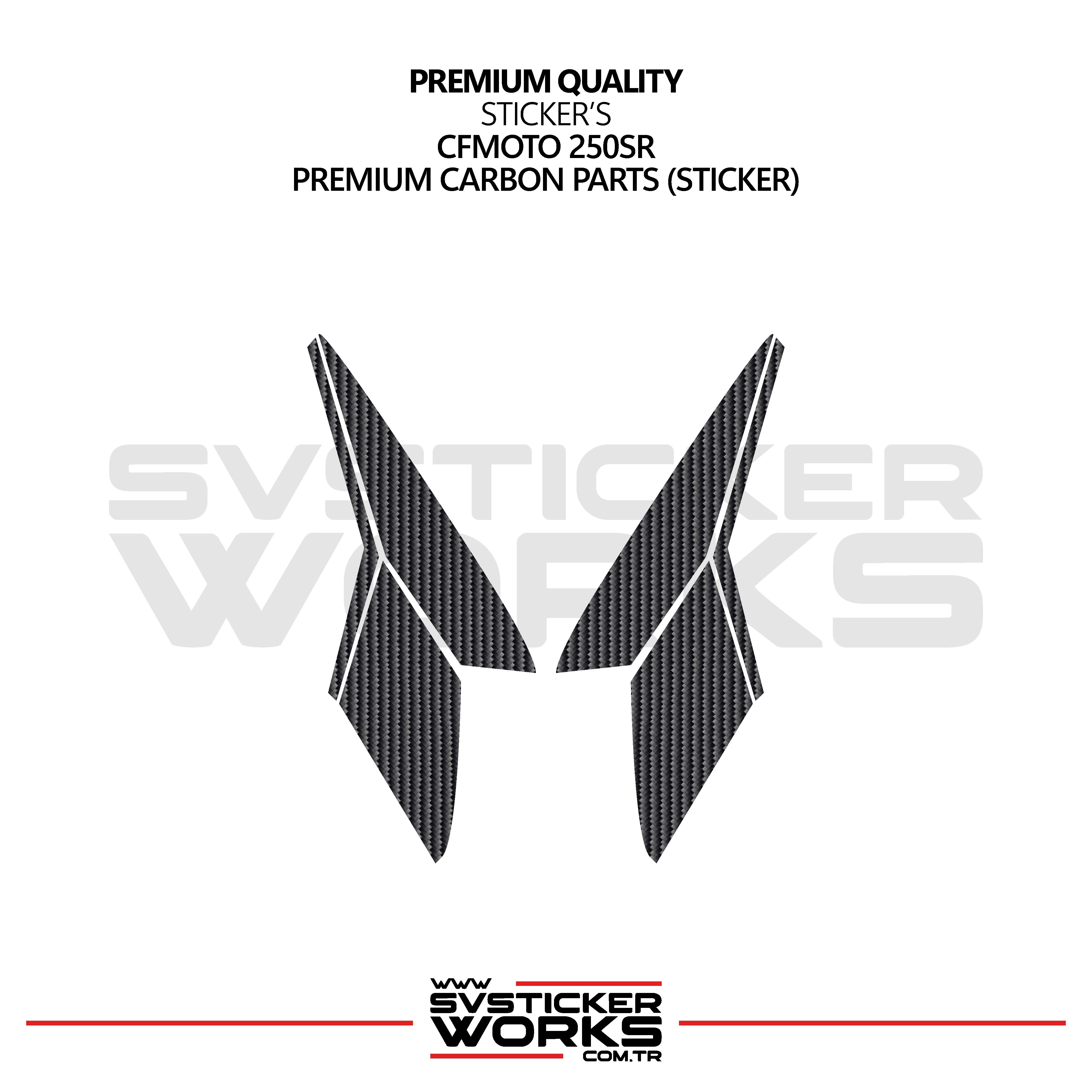 SVSTICKERWORKSCFMOTO 250SR Sticker Karbon Folyo Kaplama  Kuyruk Bölümü BölümüCFMOTO 250SR Sticker Karbon Folyo Kaplama  Kuyruk Bölümü Bölümü