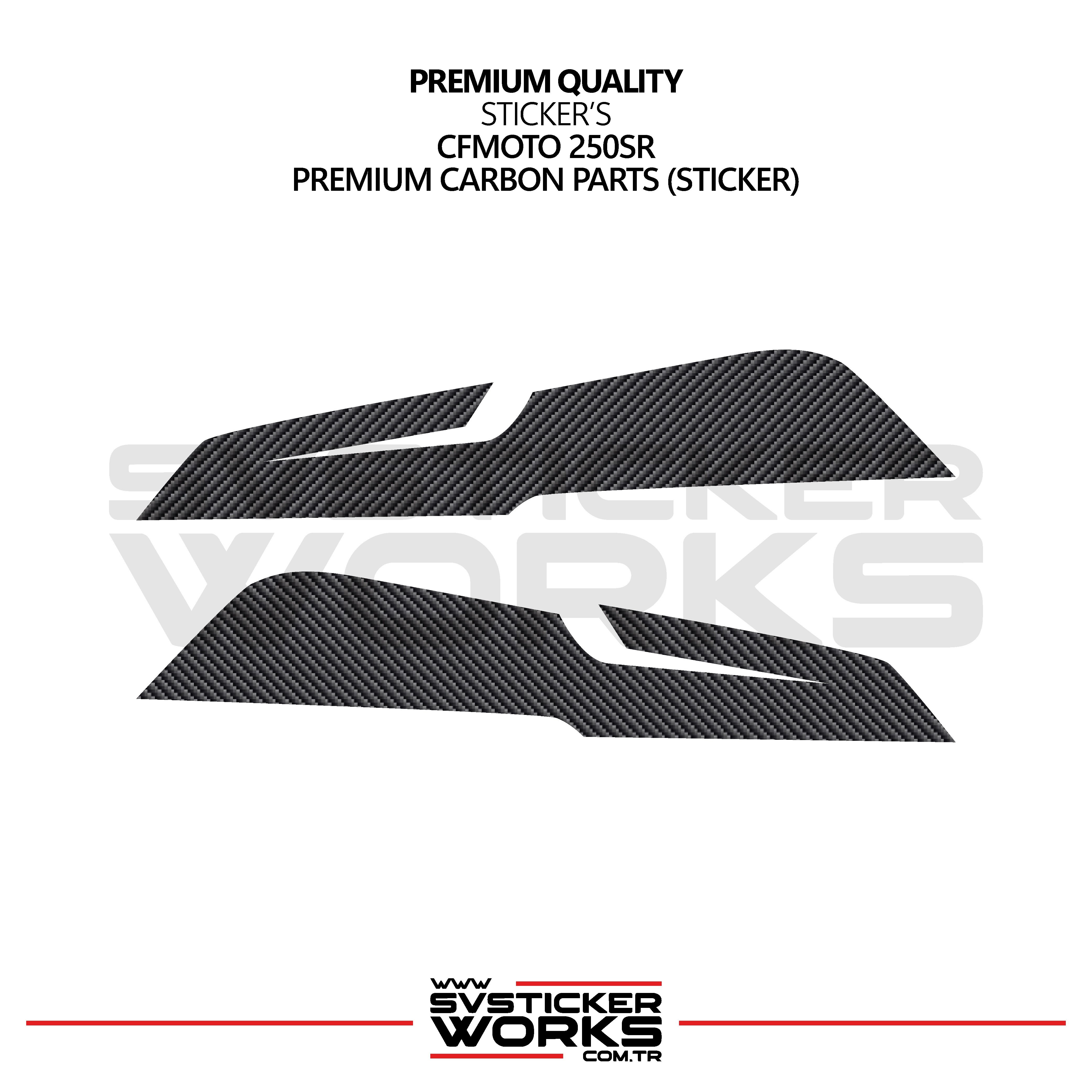 SVSTICKERWORKSCFMOTO 250SR Sticker Karbon Folyo Kaplama Alt Sakal Bölümü BölümüCFMOTO 250SR Sticker Karbon Folyo Kaplama Alt Sakal Bölümü Bölümü