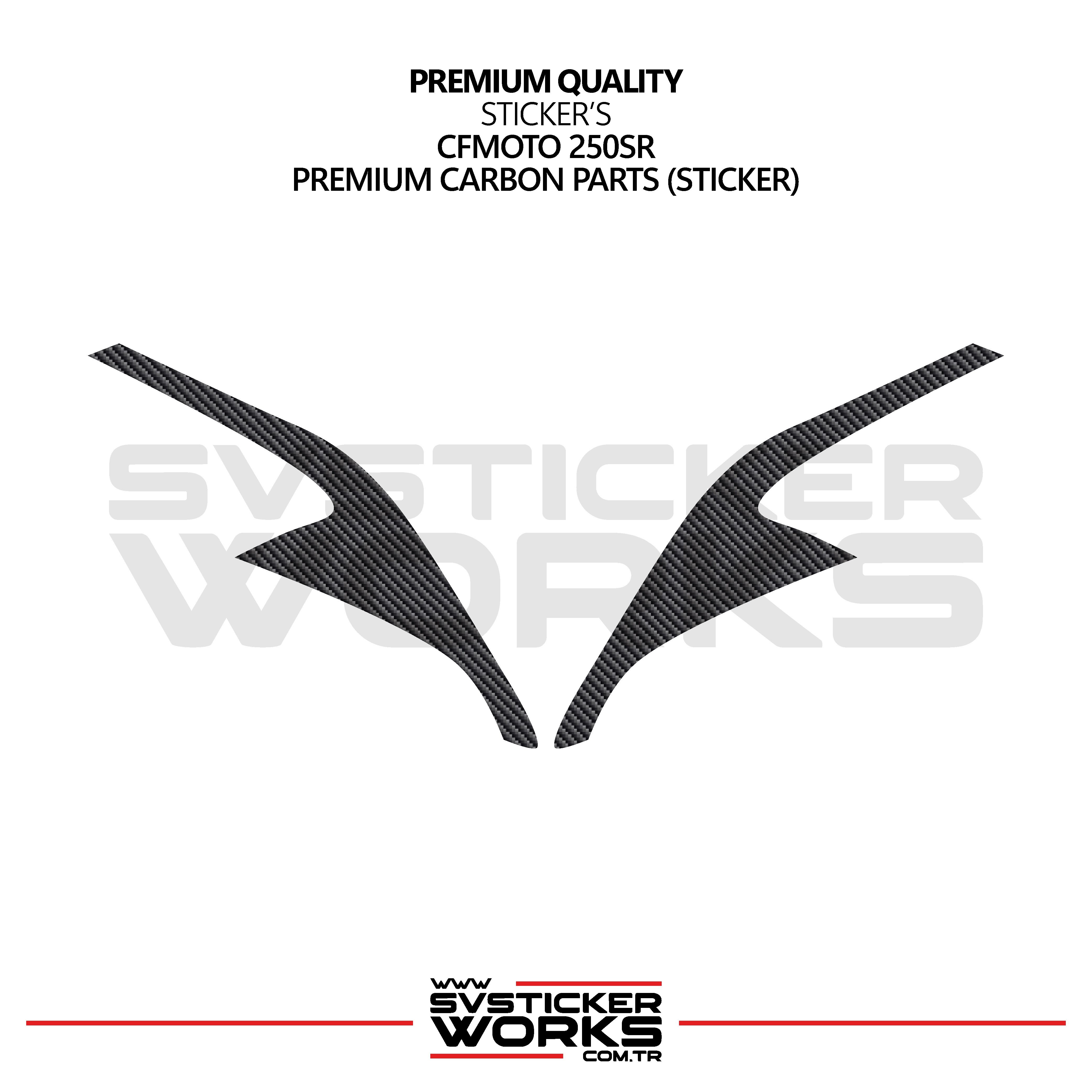 SVSTICKERWORKSCFMOTO 250SR Sticker Karbon Folyo Kaplama Ön KafaCFMOTO 250SR Sticker Karbon Folyo Kaplama Ön Kafa
