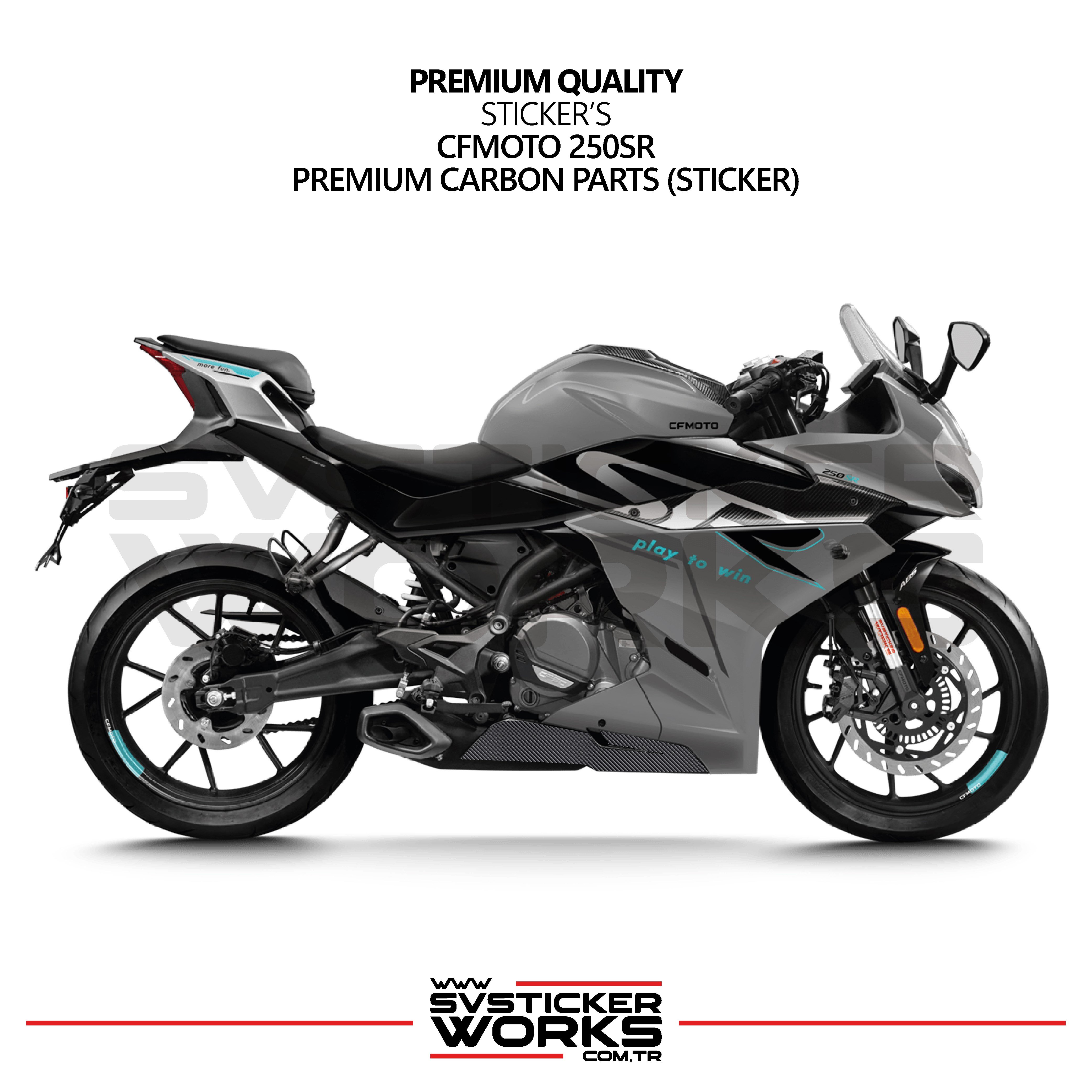 SVSTICKERWORKSCFMOTO 250SR Sticker Karbon Folyo Kaplama Alt Sakal Bölümü BölümüCFMOTO 250SR Sticker Karbon Folyo Kaplama Alt Sakal Bölümü Bölümü