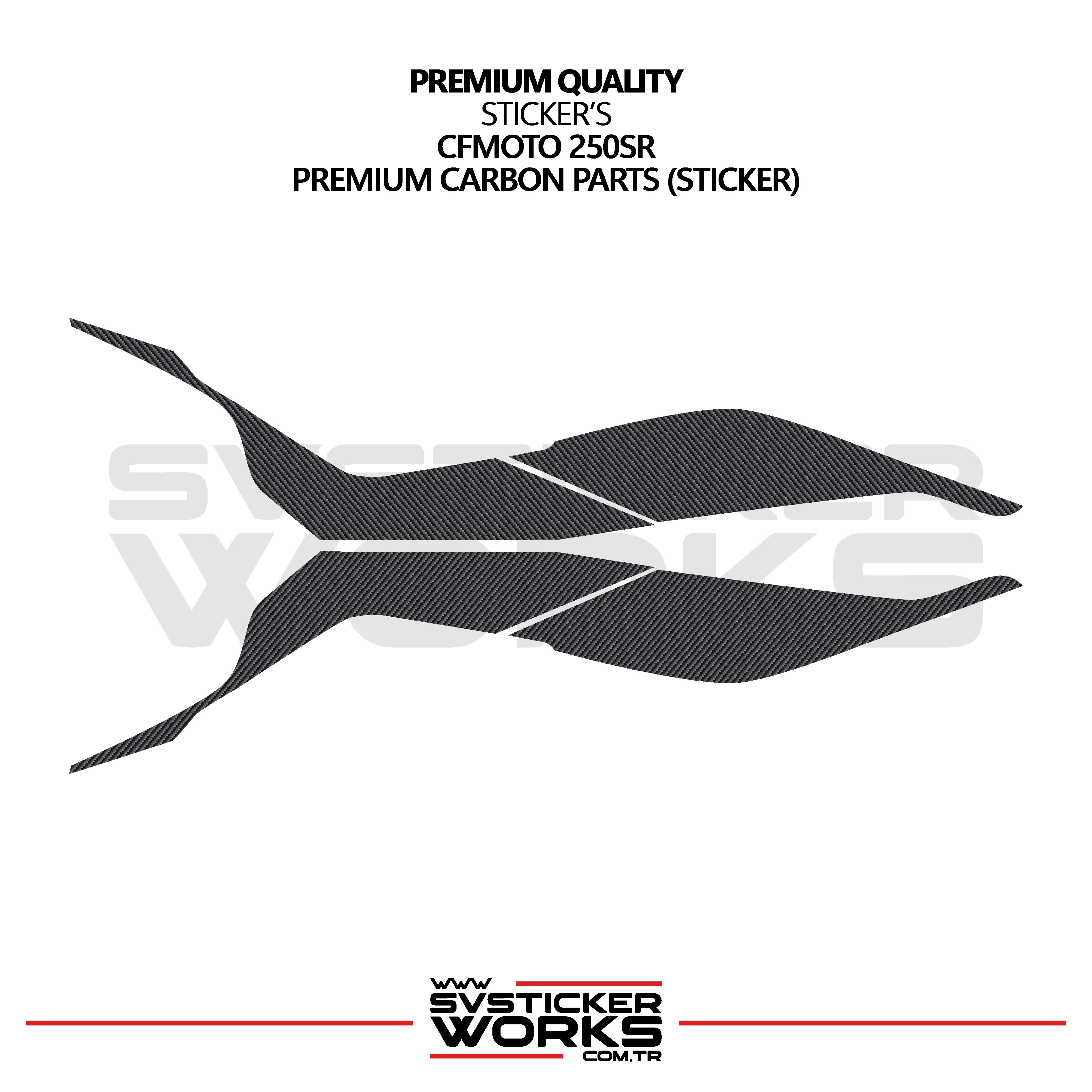 SVSTICKERWORKSCFMOTO 250SR Sticker Karbon Folyo Kaplama Orta Şase BölümüCFMOTO 250SR Sticker Karbon Folyo Kaplama Orta Şase Bölümü