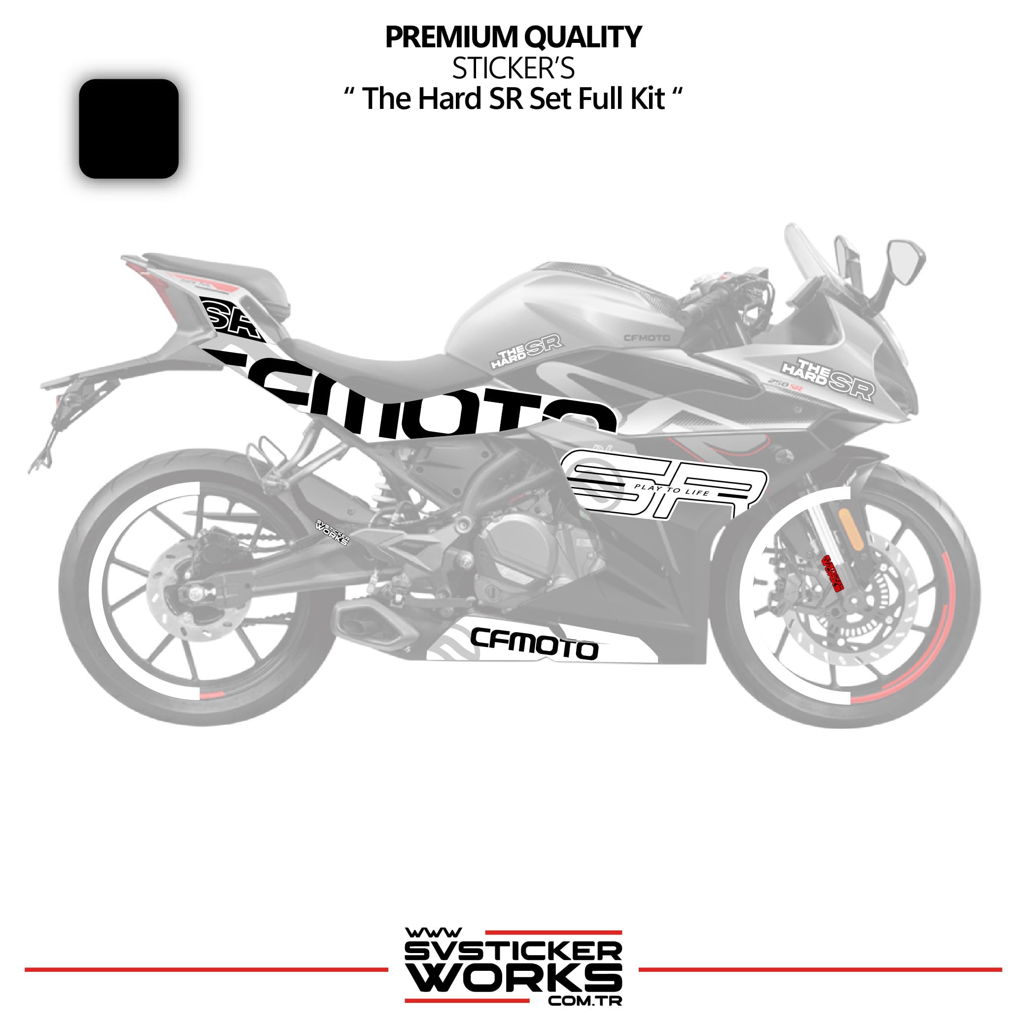 SVSTICKERWORKSCFMOTO 250SR The Hard SR Sticker Set Etiket Modeli Yüksek Kalite Set Jant Kaplama HediyeliCFMOTO 250SR The Hard SR Sticker Set Etiket Modeli Yüksek Kalite Set Jant Kaplama Hediyeli250SR