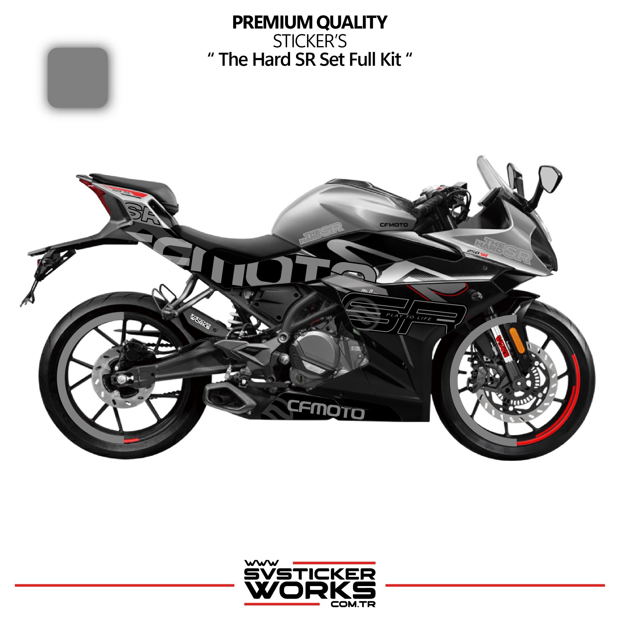 SVSTICKERWORKSCFMOTO 250SR The Hard SR Sticker Set Etiket Modeli Yüksek Kalite Set Jant Kaplama HediyeliCFMOTO 250SR The Hard SR Sticker Set Etiket Modeli Yüksek Kalite Set Jant Kaplama Hediyeli250SR