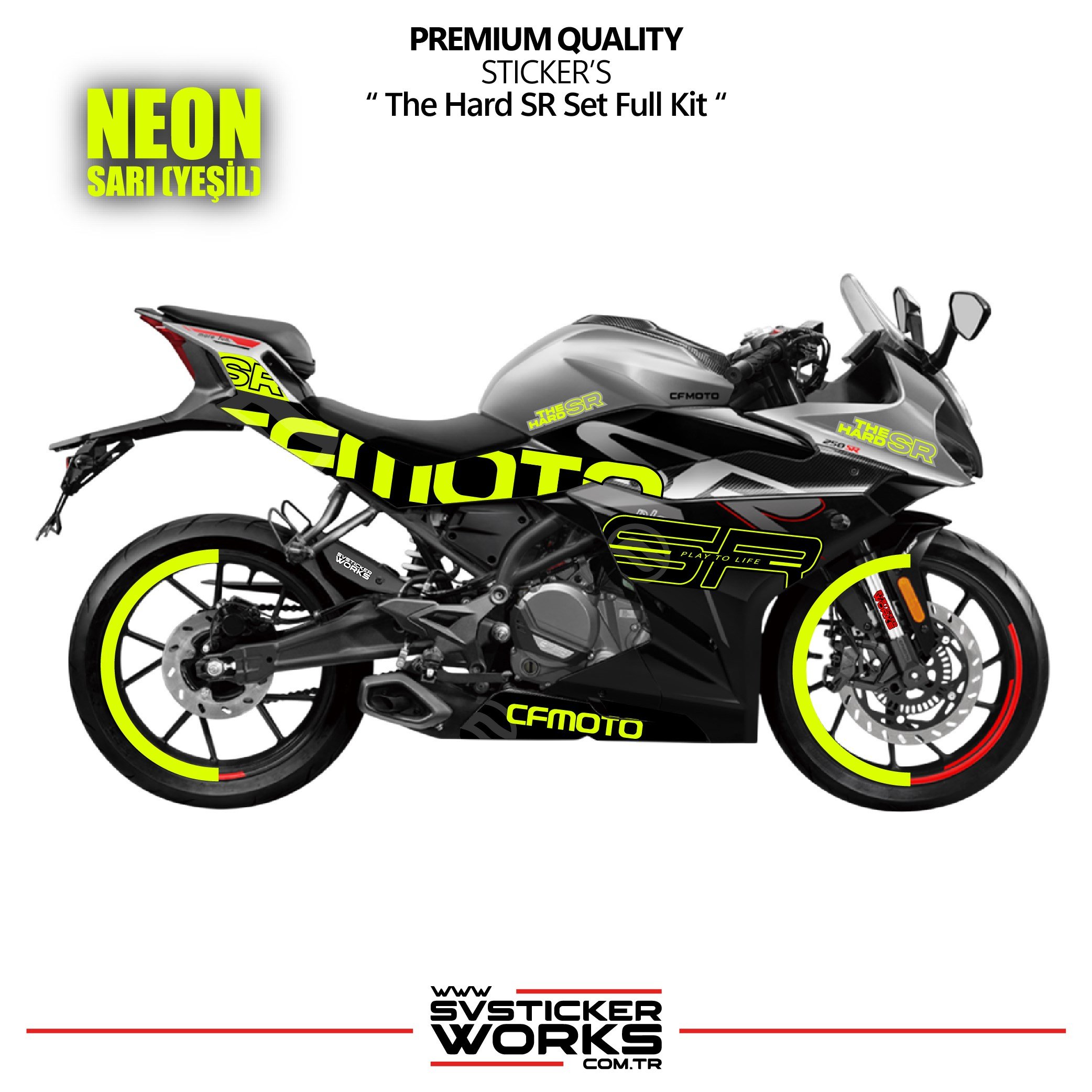 SVSTICKERWORKSCFMOTO 250SR The Hard SR Sticker Set Etiket Modeli Yüksek Kalite Set Jant Kaplama HediyeliCFMOTO 250SR The Hard SR Sticker Set Etiket Modeli Yüksek Kalite Set Jant Kaplama Hediyeli250SR