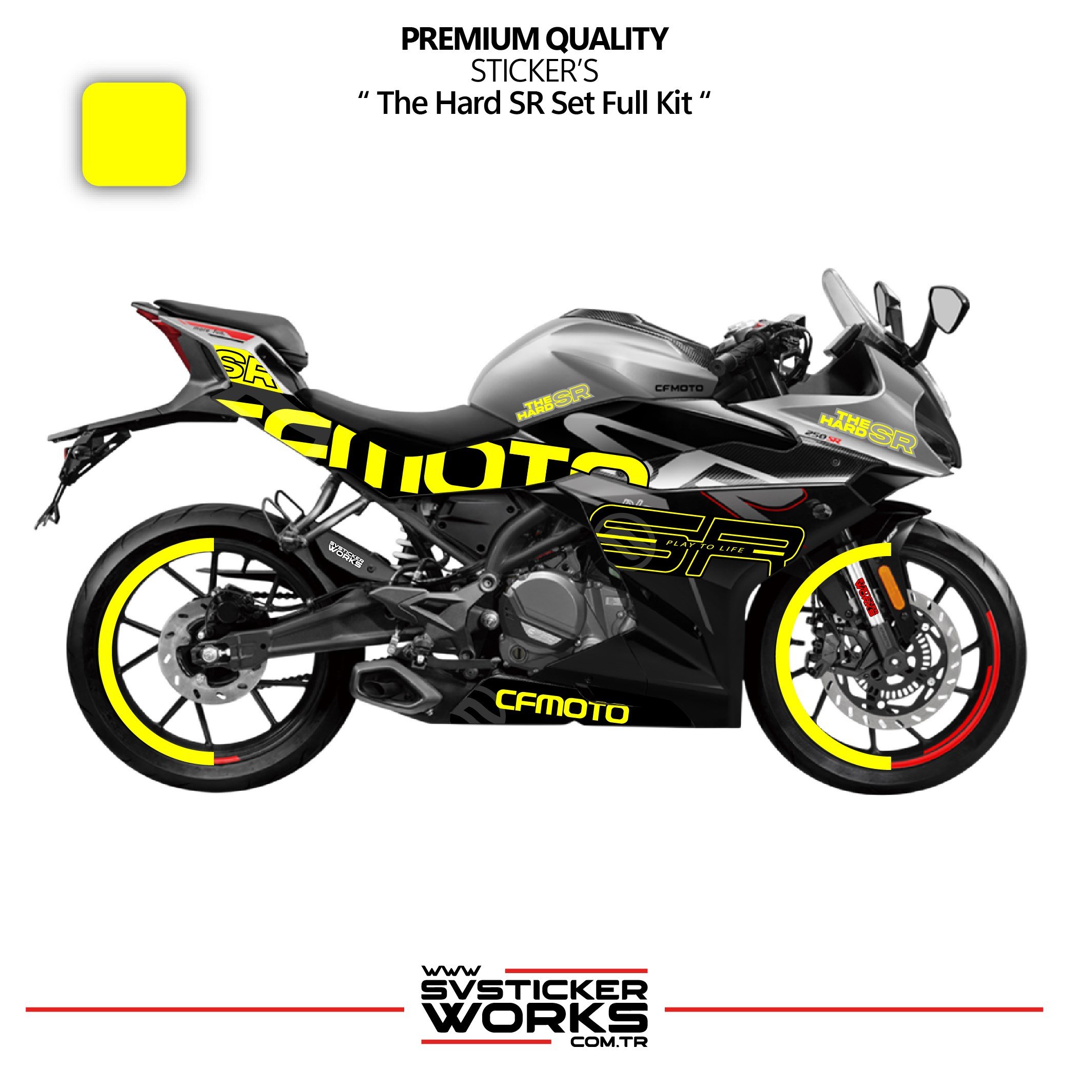 SVSTICKERWORKSCFMOTO 250SR The Hard SR Sticker Set Etiket Modeli Yüksek Kalite Set Jant Kaplama HediyeliCFMOTO 250SR The Hard SR Sticker Set Etiket Modeli Yüksek Kalite Set Jant Kaplama Hediyeli250SR