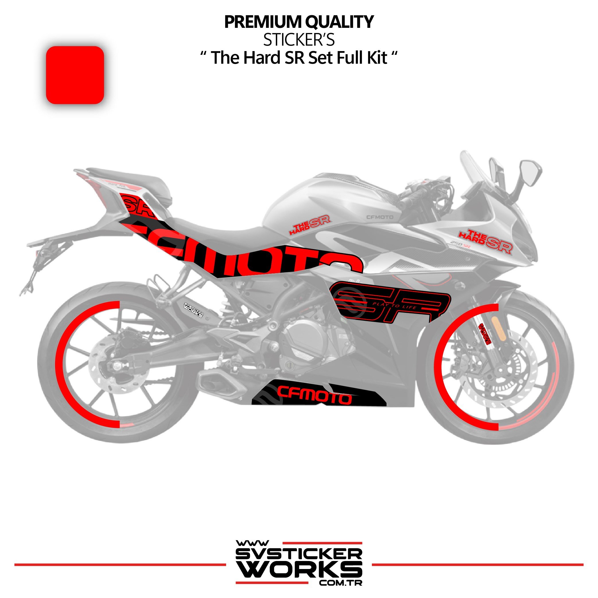 SVSTICKERWORKSCFMOTO 250SR The Hard SR Sticker Set Etiket Modeli Yüksek Kalite Set Jant Kaplama HediyeliCFMOTO 250SR The Hard SR Sticker Set Etiket Modeli Yüksek Kalite Set Jant Kaplama Hediyeli250SR