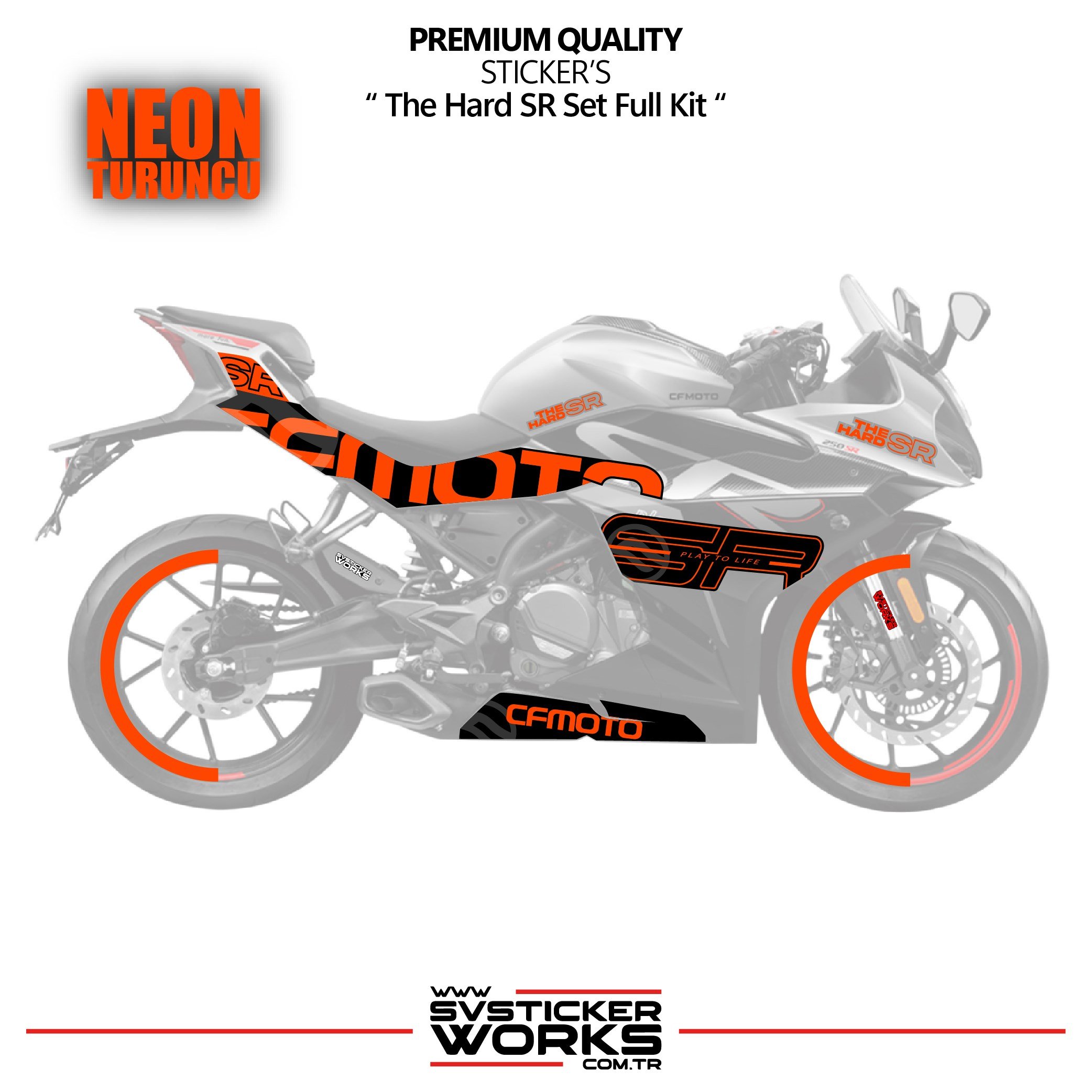 SVSTICKERWORKSCFMOTO 250SR The Hard SR Sticker Set Etiket Modeli Yüksek Kalite Set Jant Kaplama HediyeliCFMOTO 250SR The Hard SR Sticker Set Etiket Modeli Yüksek Kalite Set Jant Kaplama Hediyeli250SR