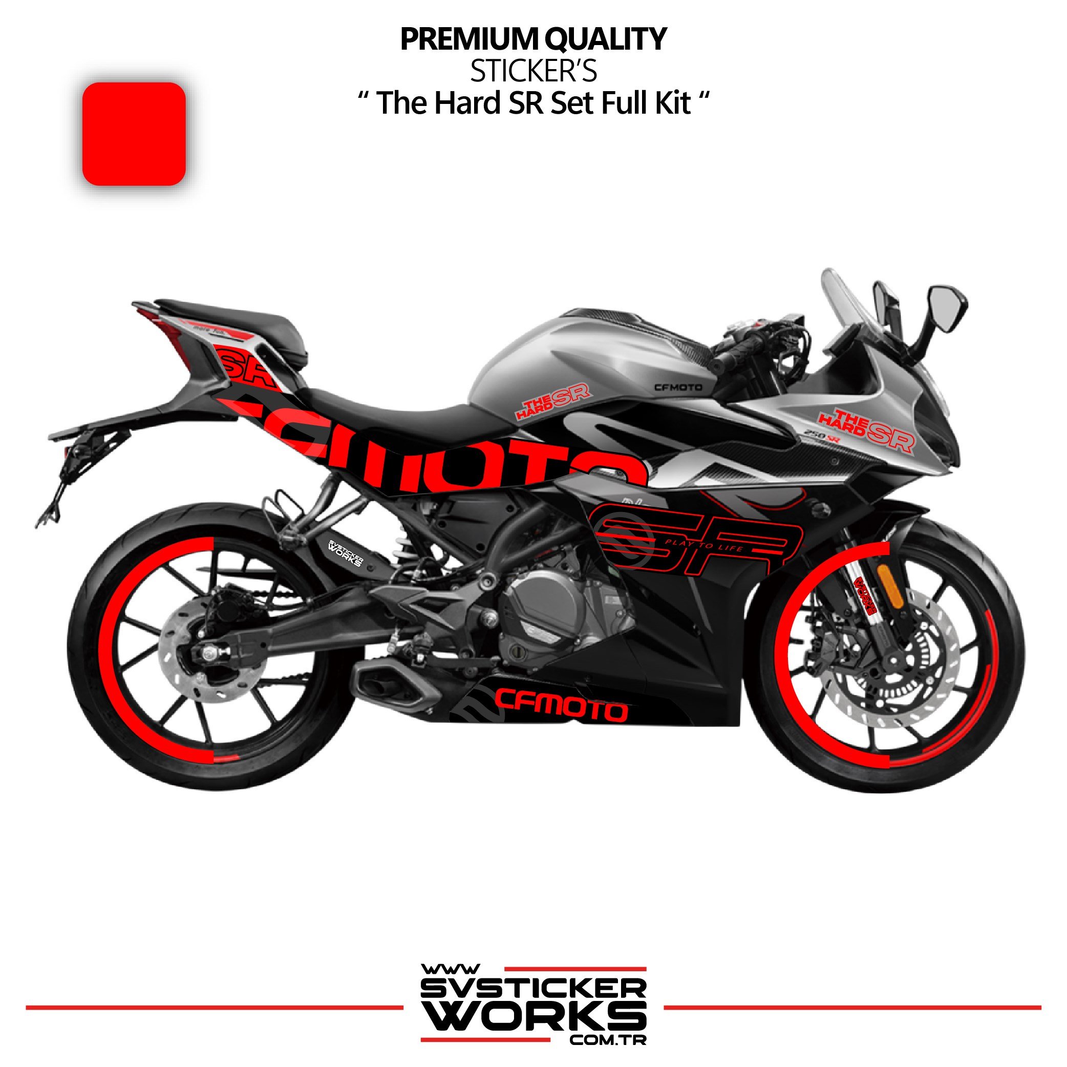 SVSTICKERWORKSCFMOTO 250SR The Hard SR Sticker Set Etiket Modeli Yüksek Kalite Set Jant Kaplama HediyeliCFMOTO 250SR The Hard SR Sticker Set Etiket Modeli Yüksek Kalite Set Jant Kaplama Hediyeli250SR