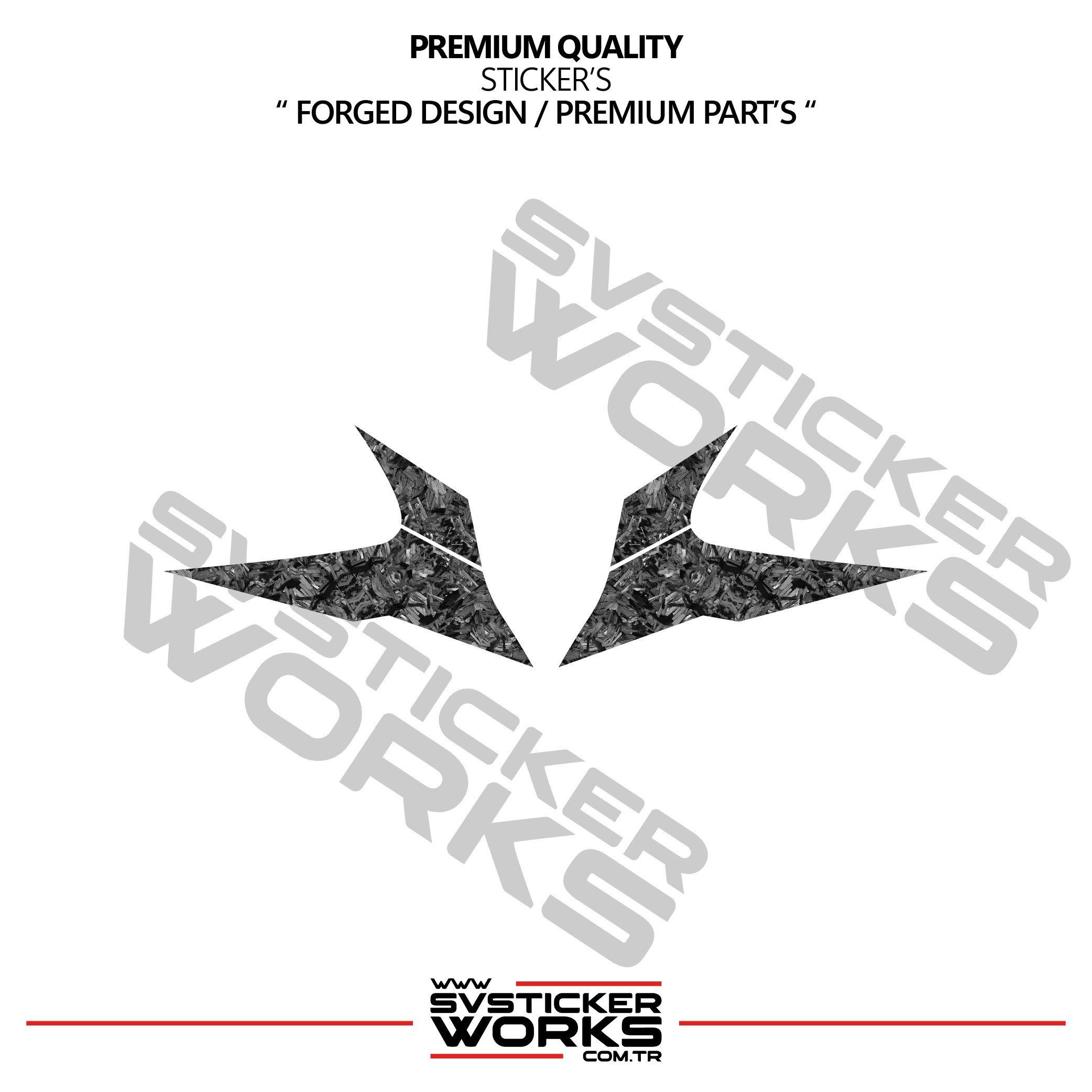 SVSTICKERWORKSCFMOTO 450SR Forged Karbon Kaplama Ön Kafa Yanı Sticker Etiket ModeliCFMOTO 450SR Forged Karbon Kaplama Ön Kafa Yanı Sticker Etiket ModeliJant Sticker
