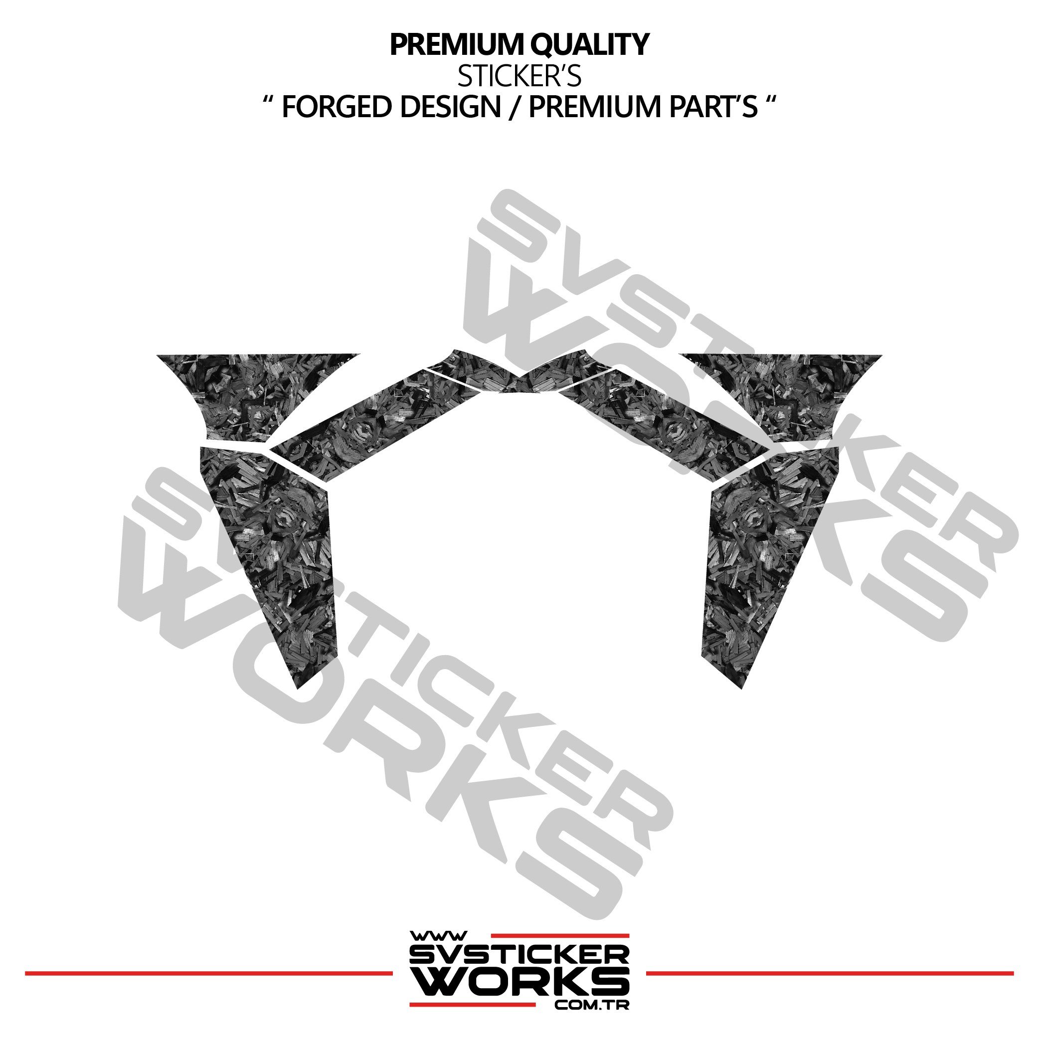 SVSTICKERWORKSCFMOTO 450SR Forged Karbon Kaplama Ön Çamurluk Ve Ortası Sticker Etiket ModeliCFMOTO 450SR Forged Karbon Kaplama Ön Çamurluk Ve Ortası Sticker Etiket ModeliJant Sticker