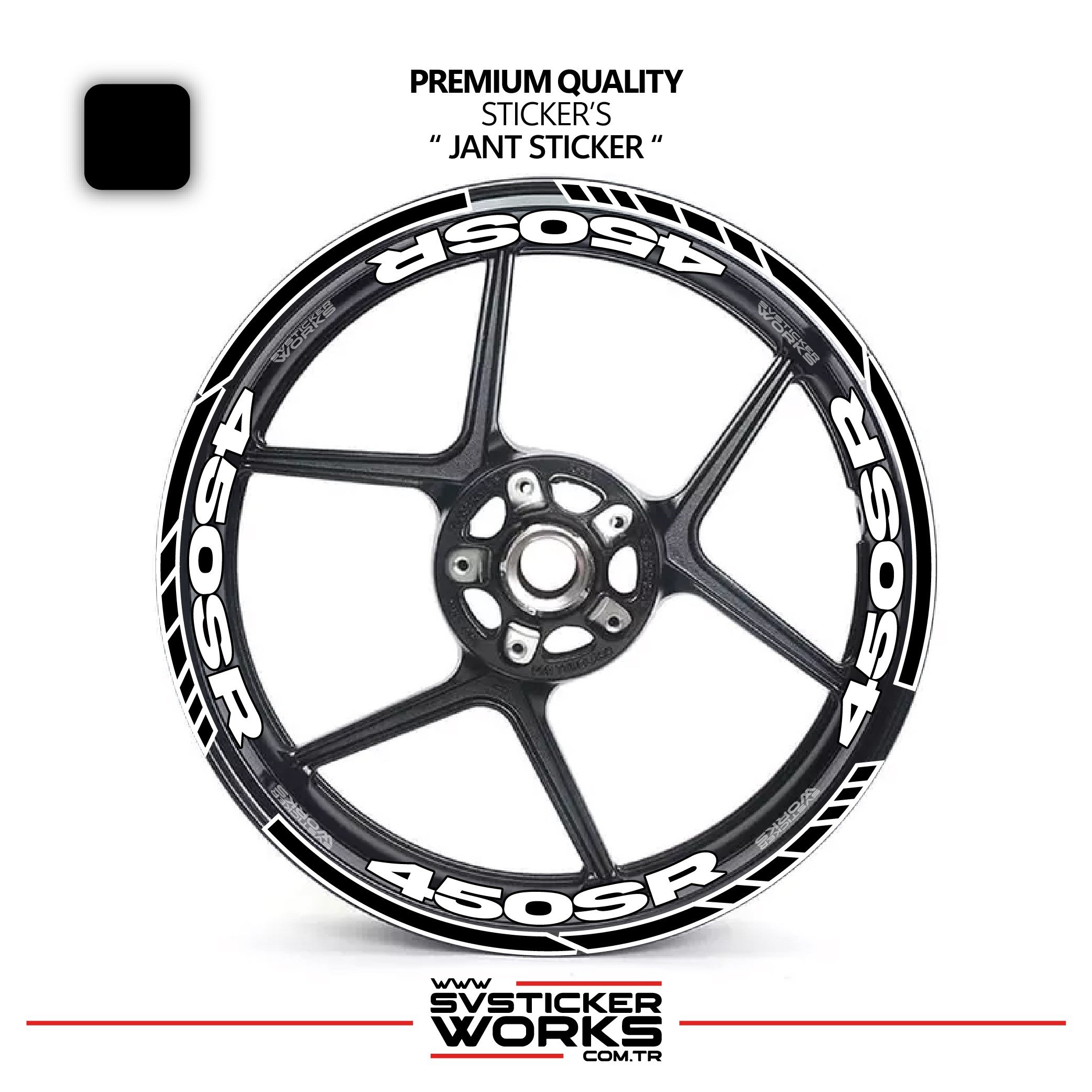 SVSTICKERWORKSCFMOTO 450SR Jant Sticker Ve İç Yazı Basklı Etiket Sticker Modeli Premium KaliteCFMOTO 450SR Jant Sticker Ve İç Yazı Basklı Etiket Sticker Modeli Premium KaliteJant Sticker