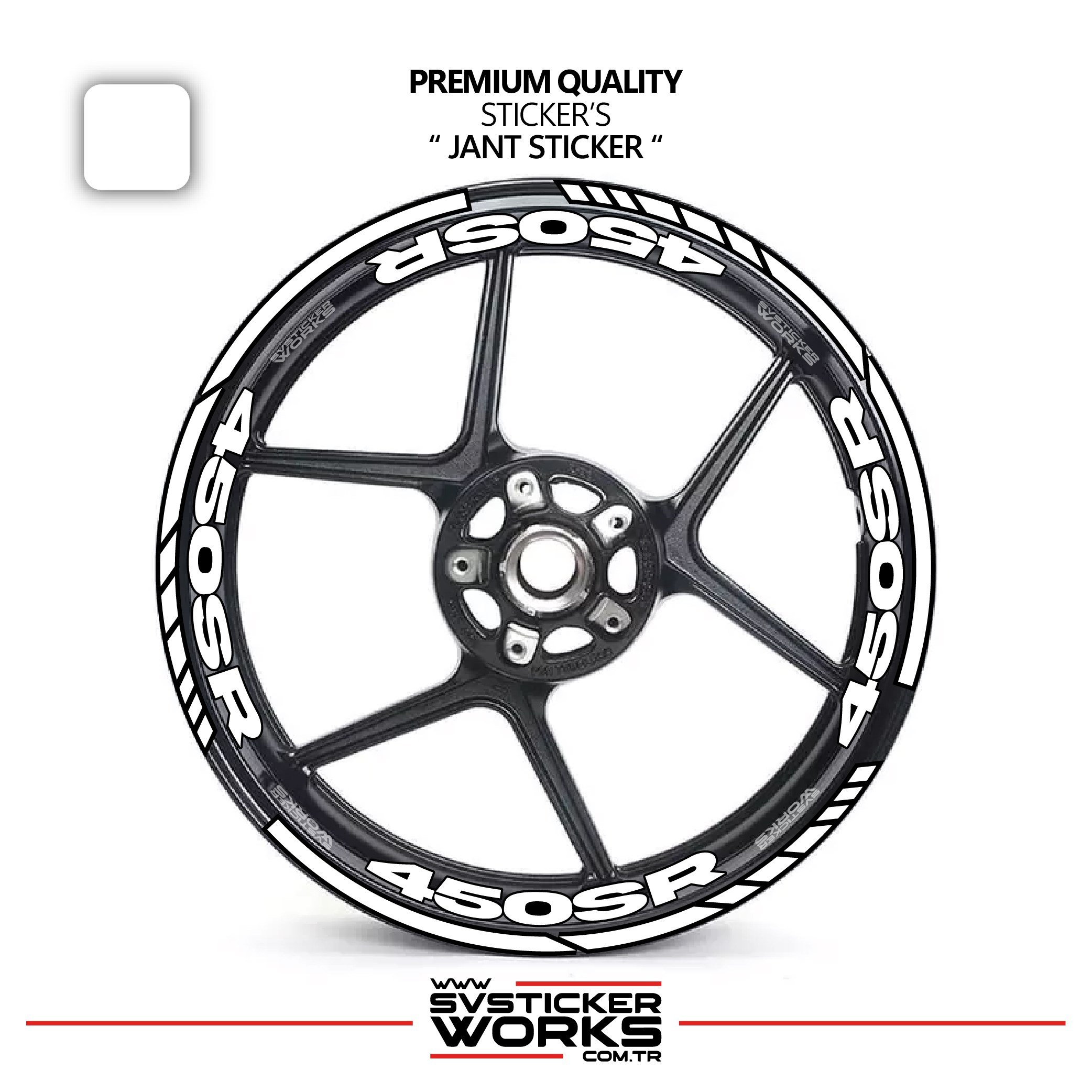 SVSTICKERWORKSCFMOTO 450SR Jant Sticker Ve İç Yazı Basklı Etiket Sticker Modeli Premium KaliteCFMOTO 450SR Jant Sticker Ve İç Yazı Basklı Etiket Sticker Modeli Premium KaliteJant Sticker