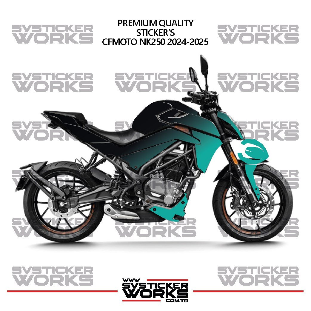 SVSTICKERWORKSCFMOTO NK250 GEN 2 Kaplama Sticker Çift Renk Motor Kaplama Modeli Hazır Kit Yüksek KaliteCFMOTO NK250 GEN 2 Kaplama Sticker Çift Renk Motor Kaplama Modeli Hazır Kit Yüksek Kalite