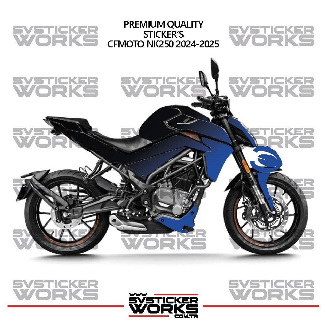 SVSTICKERWORKSCFMOTO NK250 GEN 2 Kaplama Sticker Çift Renk Motor Kaplama Modeli Hazır Kit Yüksek KaliteCFMOTO NK250 GEN 2 Kaplama Sticker Çift Renk Motor Kaplama Modeli Hazır Kit Yüksek Kalite