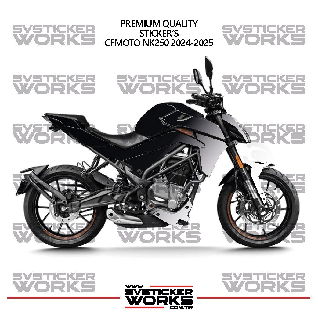 SVSTICKERWORKSCFMOTO NK250 GEN 2 Kaplama Sticker Çift Renk Motor Kaplama Modeli Hazır Kit Yüksek KaliteCFMOTO NK250 GEN 2 Kaplama Sticker Çift Renk Motor Kaplama Modeli Hazır Kit Yüksek Kalite