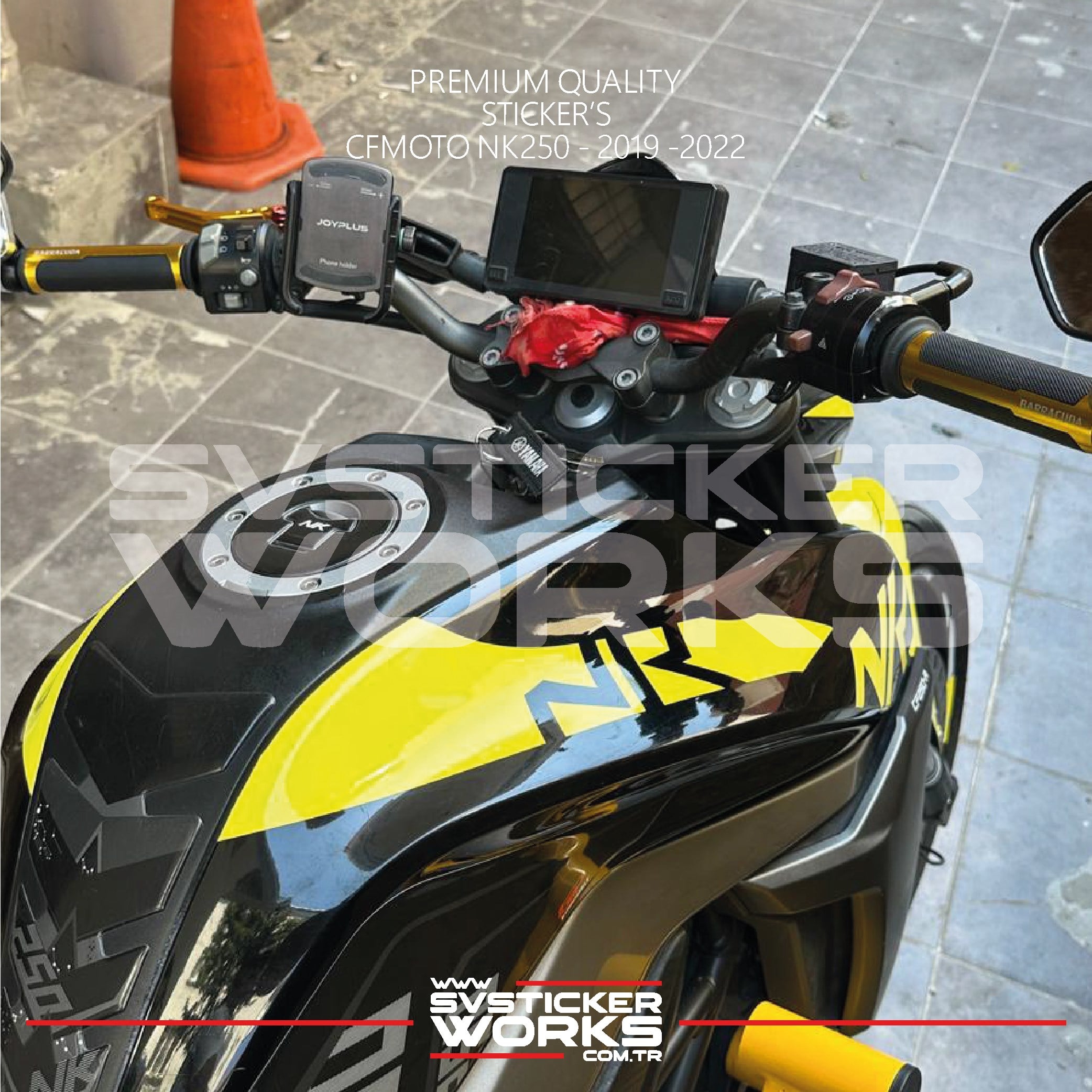 SVSTICKERWORKSCFMOTO NK250 GEN1 Depo Sticker Sarı Renk Sticker Etiket Modeli SVSTICKERWORKSCFMOTO NK250 GEN1 Depo Sticker Sarı Renk Sticker Etiket Modeli SVSTICKERWORKS