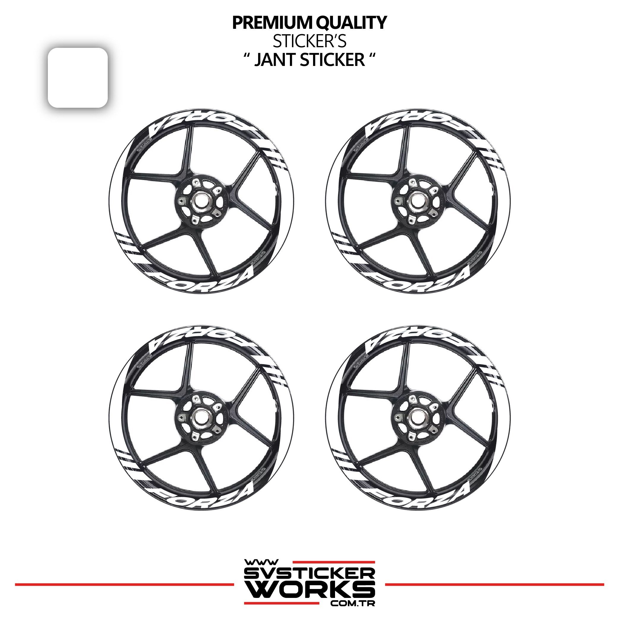 SVSTICKERWORKSHONDA FORZA Geniş Jant Kaplama Sticker Etiket Modeli 16lı Set Sticker Yüksek KaliteHONDA FORZA Geniş Jant Kaplama Sticker Etiket Modeli 16lı Set Sticker Yüksek KaliteJant Sticker