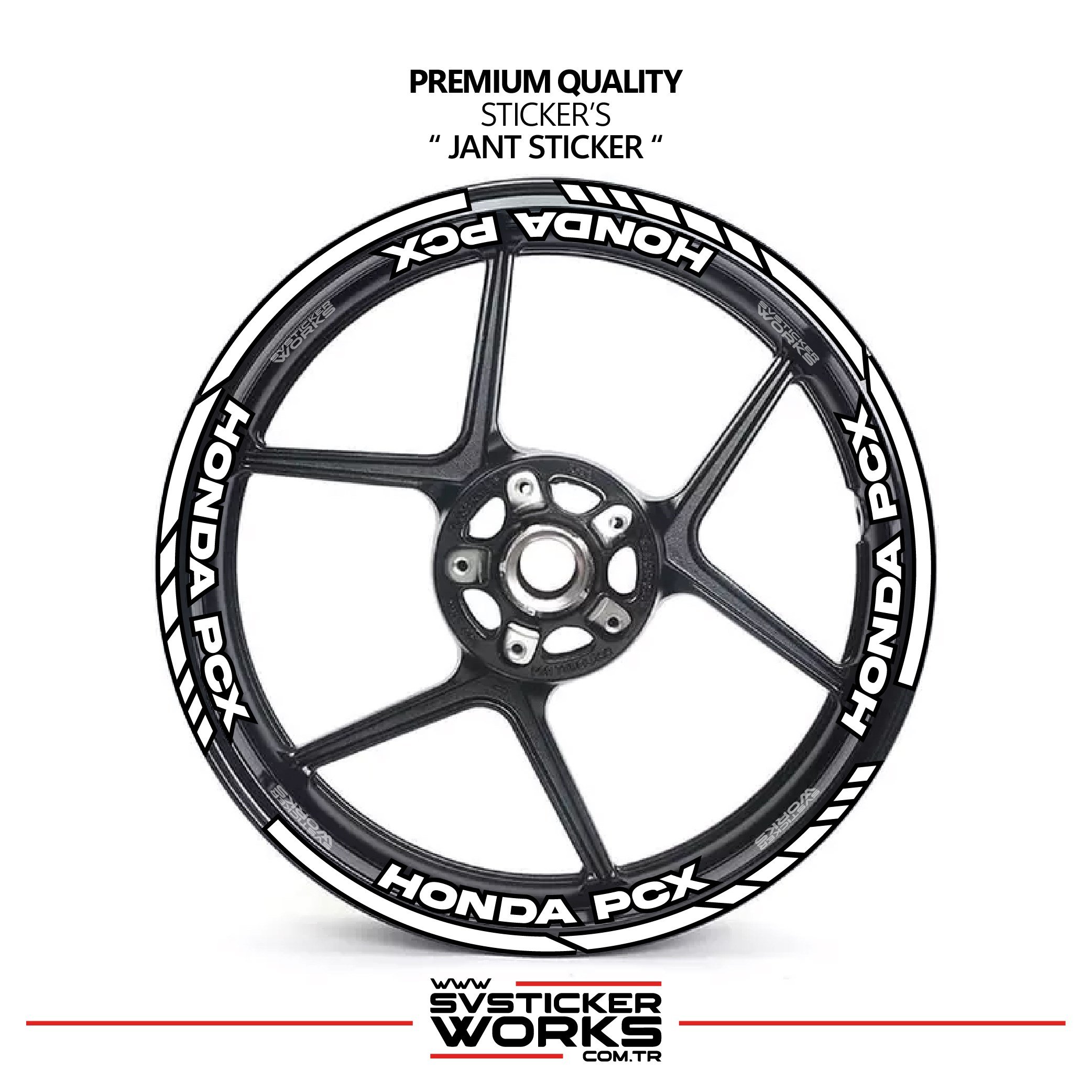 SVSTICKERWORKSHonda PCX Jant Şeridi Ve Jant İçi 16 Yazılı Sticker Etiket Modeli PCX Uyumlu Aksesuar StickerHonda PCX Jant Şeridi Ve Jant İçi 16 Yazılı Sticker Etiket Modeli PCX Uyumlu Aksesuar StickerJant Sticker