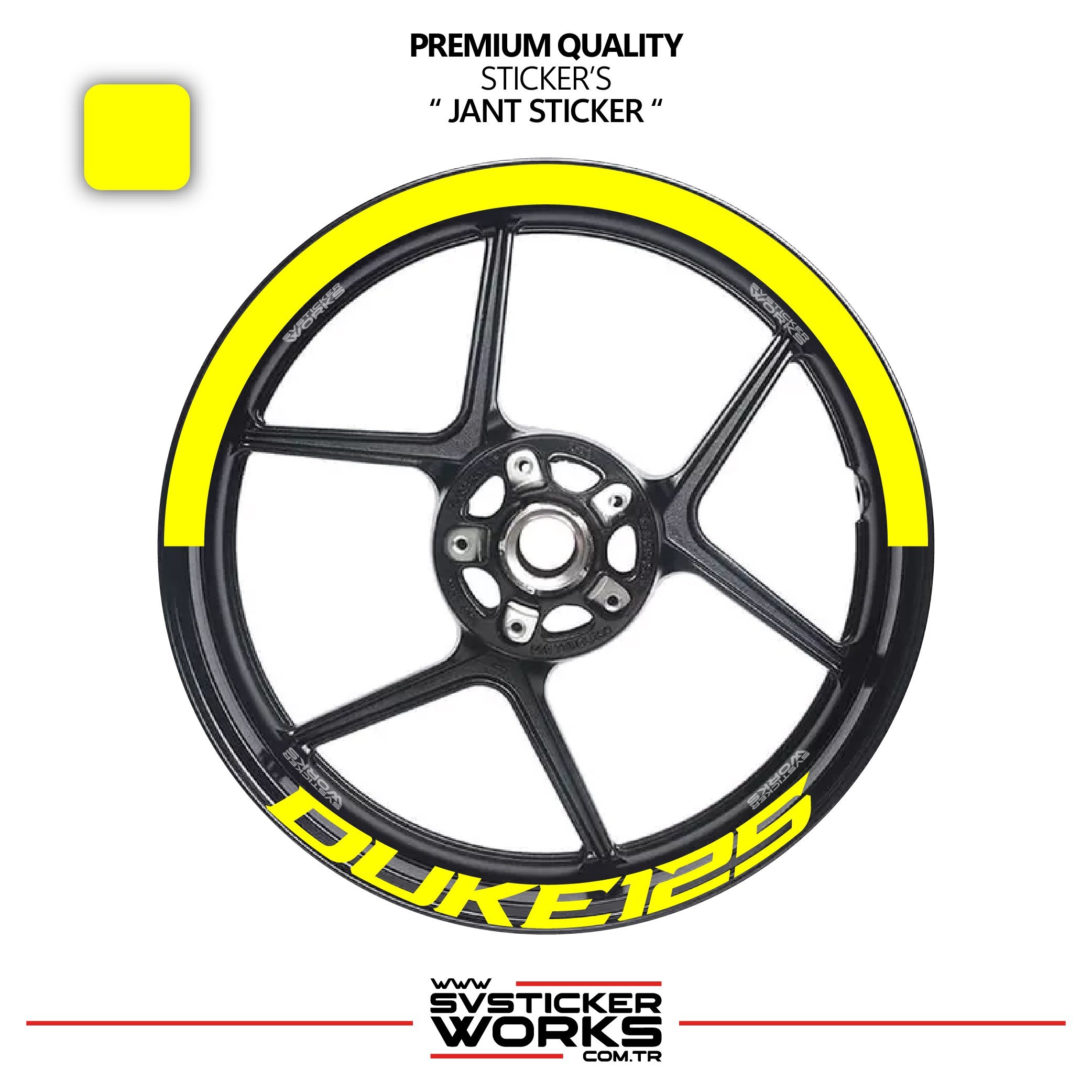 SVSTICKERWORKSKTM DUKE 125 Jant Şeridi – Yarım Jant Kaplama & DUKE 125 Yazı Sticker SetiKTM DUKE 125 Jant Şeridi – Yarım Jant Kaplama & DUKE 125 Yazı Sticker SetiJant Sticker