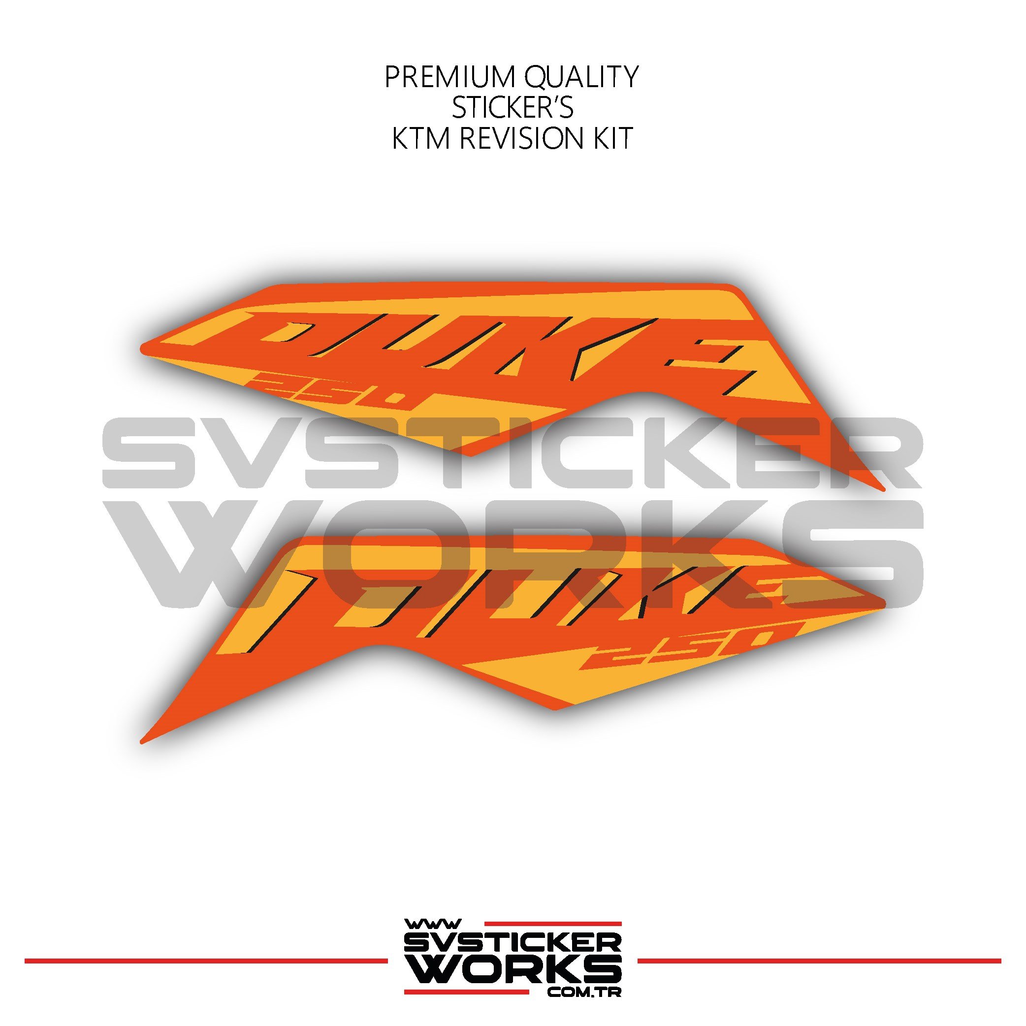 SVSTICKERWORKSKTM Duke Sticker Set Revizyon Sticker Etiket Modeli Model 4KTM Duke Sticker Set Revizyon Sticker Etiket Modeli Model 4DUKE 250