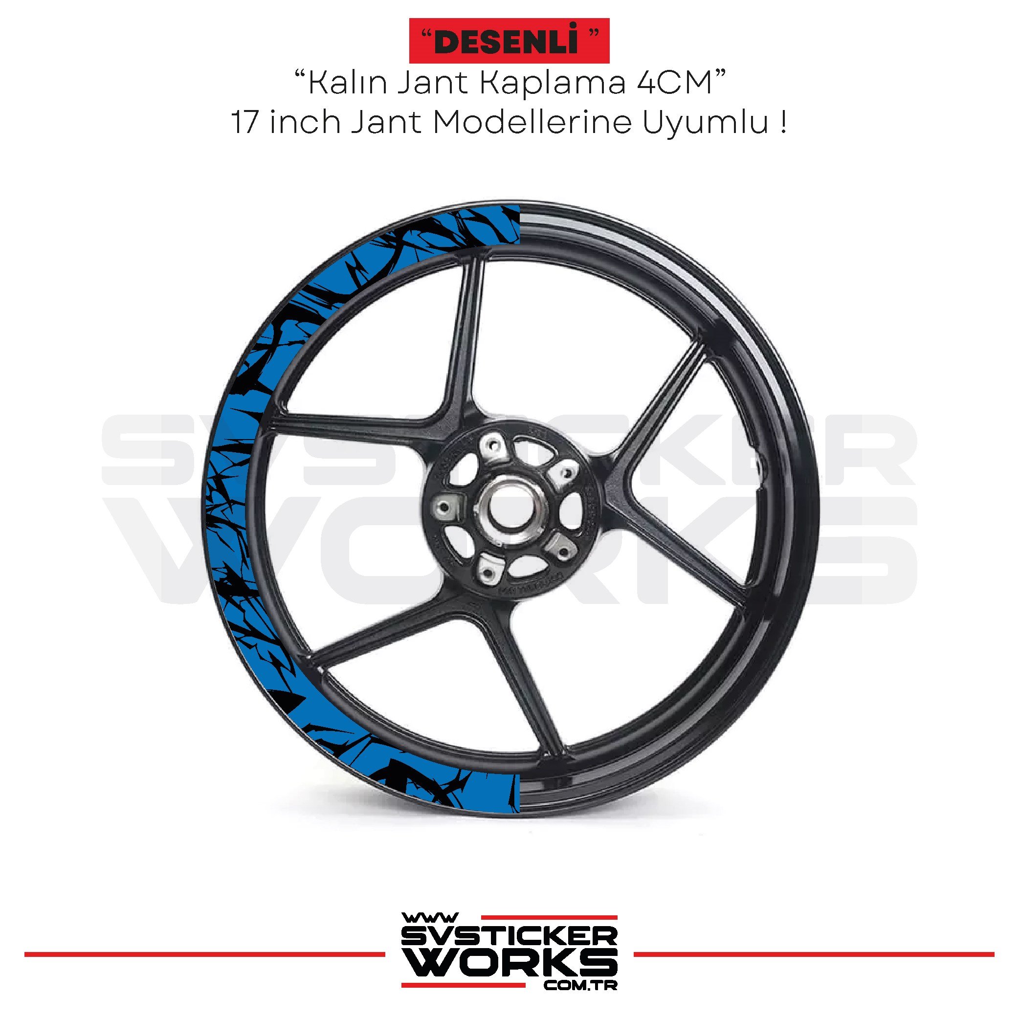 SVSTICKERWORKSMotosiklet Jant Kaplama Desenli Yarım Yüksek Kaliteli Folyo 1 Paket 1 Motosiklet İçinMotosiklet Jant Kaplama Desenli Yarım Yüksek Kaliteli Folyo 1 Paket 1 Motosiklet İçin