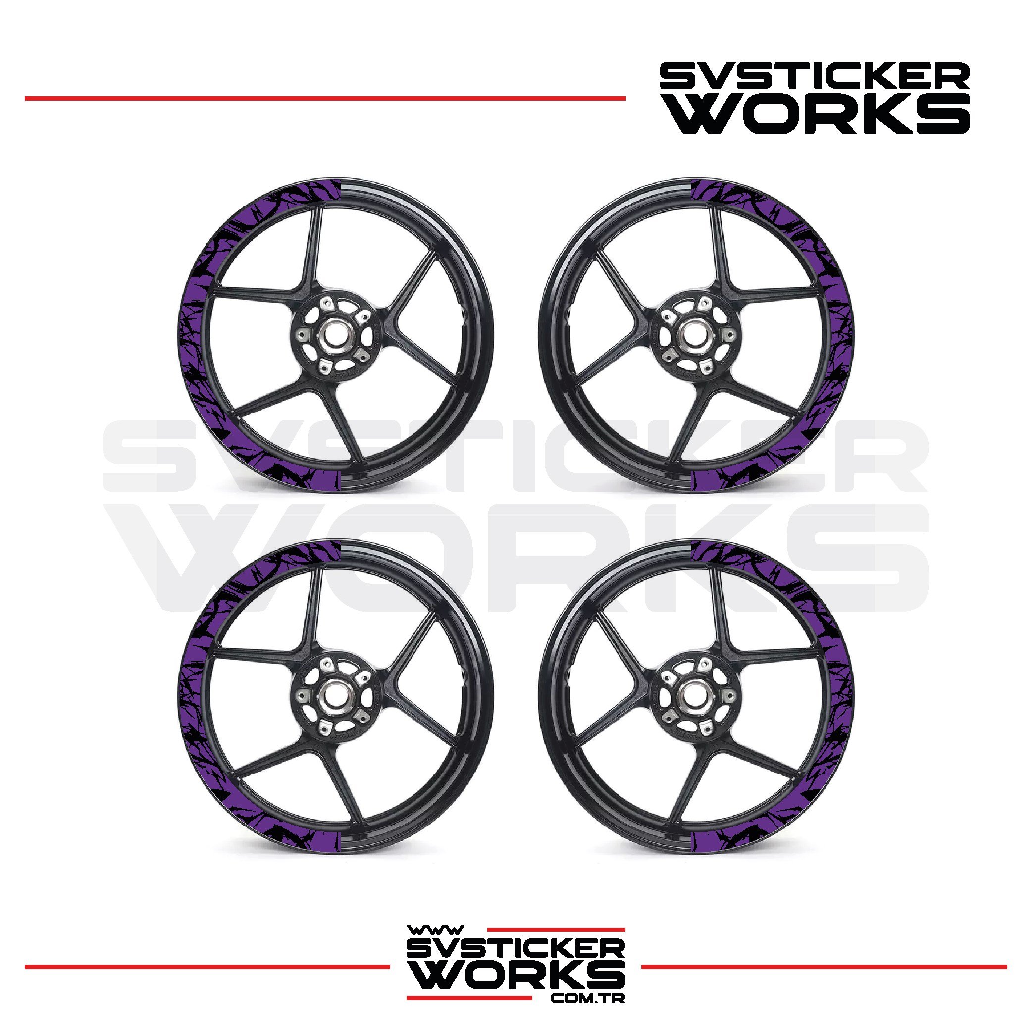 SVSTICKERWORKSMotosiklet Jant Kaplama Desenli Yarım Yüksek Kaliteli Folyo 1 Paket 1 Motosiklet İçinMotosiklet Jant Kaplama Desenli Yarım Yüksek Kaliteli Folyo 1 Paket 1 Motosiklet İçin
