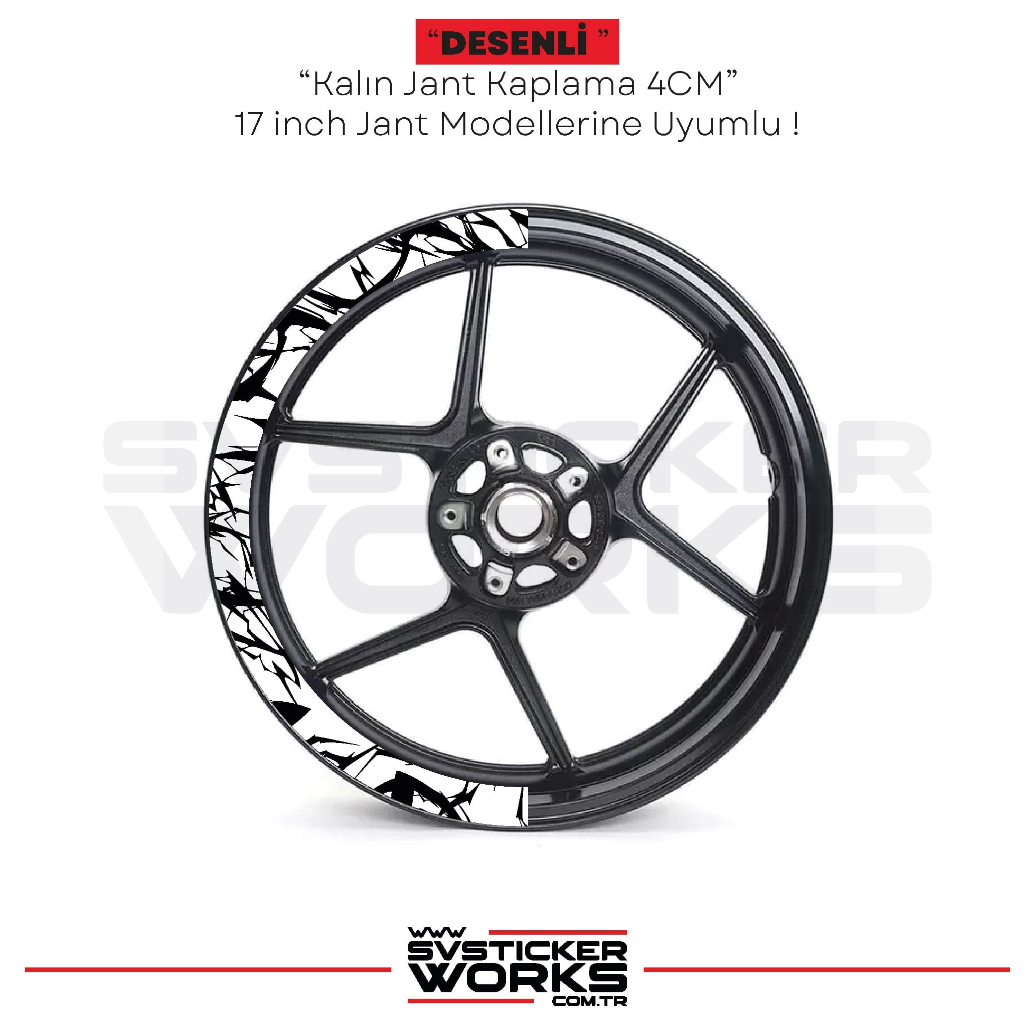 SVSTICKERWORKSMotosiklet Jant Kaplama Desenli Yarım Yüksek Kaliteli Folyo 1 Paket 1 Motosiklet İçinMotosiklet Jant Kaplama Desenli Yarım Yüksek Kaliteli Folyo 1 Paket 1 Motosiklet İçin