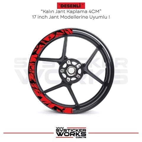 SVSTICKERWORKSMotosiklet Jant Kaplama Desenli Yarım Yüksek Kaliteli Folyo 1 Paket 1 Motosiklet İçinMotosiklet Jant Kaplama Desenli Yarım Yüksek Kaliteli Folyo 1 Paket 1 Motosiklet İçin