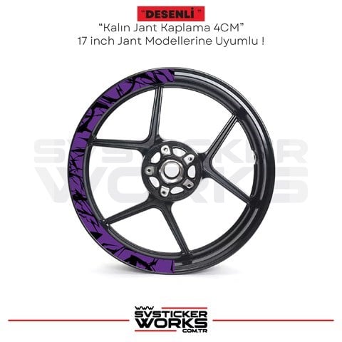 SVSTICKERWORKSMotosiklet Jant Kaplama Desenli Yarım Yüksek Kaliteli Folyo 1 Paket 1 Motosiklet İçinMotosiklet Jant Kaplama Desenli Yarım Yüksek Kaliteli Folyo 1 Paket 1 Motosiklet İçin