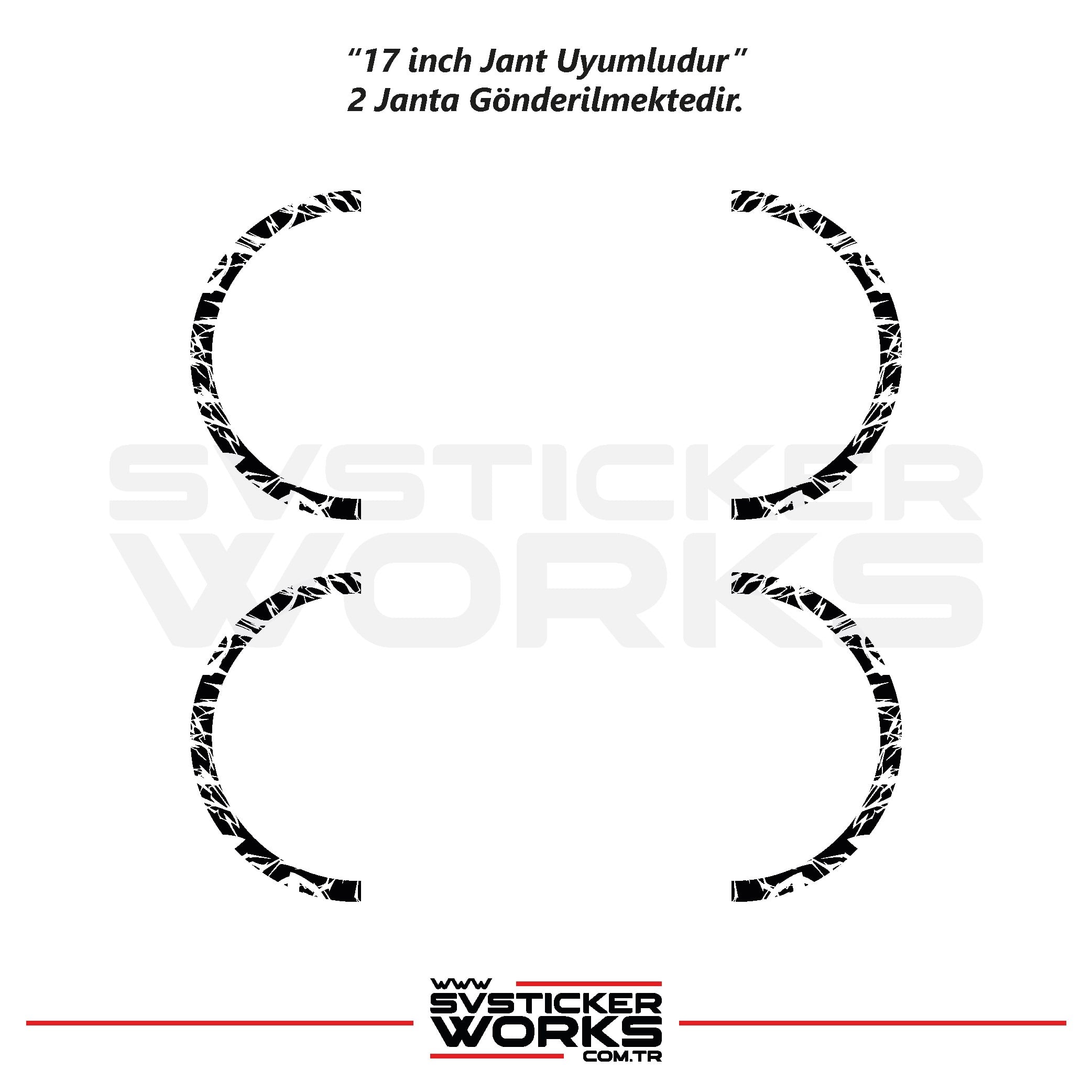 SVSTICKERWORKSMotosiklet Jant Kaplama Desenli Yarım Yüksek Kaliteli Folyo 1 Paket 1 Motosiklet İçinMotosiklet Jant Kaplama Desenli Yarım Yüksek Kaliteli Folyo 1 Paket 1 Motosiklet İçin