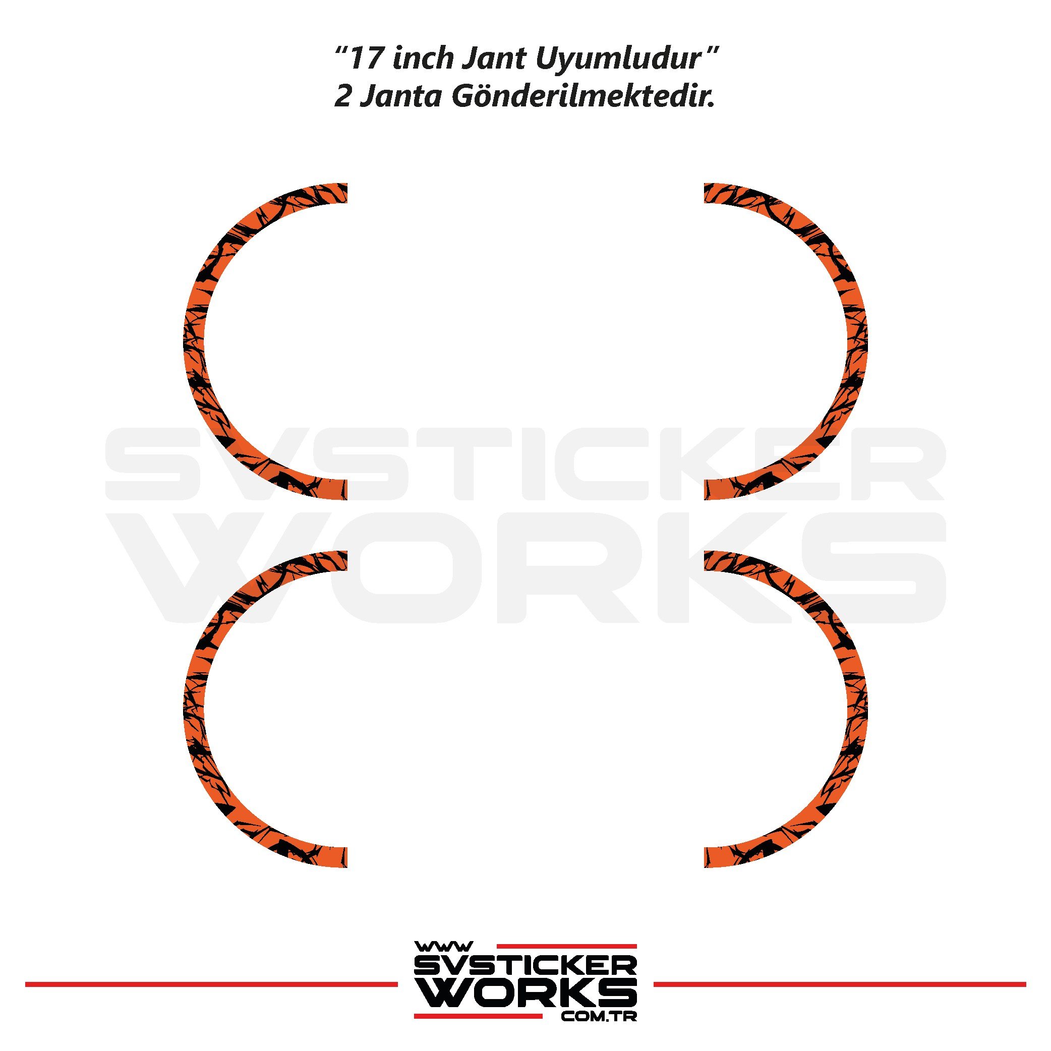 SVSTICKERWORKSMotosiklet Jant Kaplama Desenli Yarım Yüksek Kaliteli Folyo 1 Paket 1 Motosiklet İçinMotosiklet Jant Kaplama Desenli Yarım Yüksek Kaliteli Folyo 1 Paket 1 Motosiklet İçin