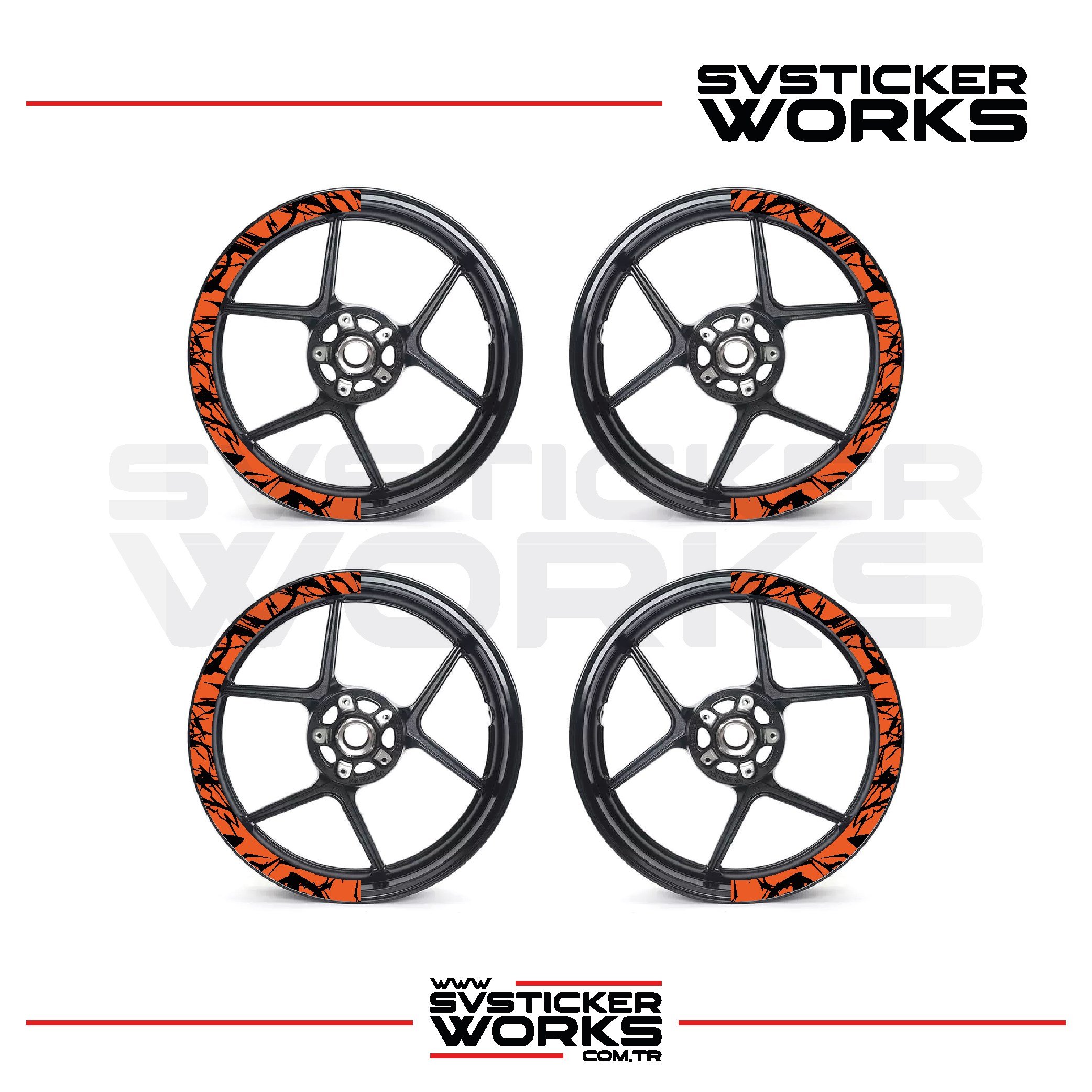 SVSTICKERWORKSMotosiklet Jant Kaplama Desenli Yarım Yüksek Kaliteli Folyo 1 Paket 1 Motosiklet İçinMotosiklet Jant Kaplama Desenli Yarım Yüksek Kaliteli Folyo 1 Paket 1 Motosiklet İçin