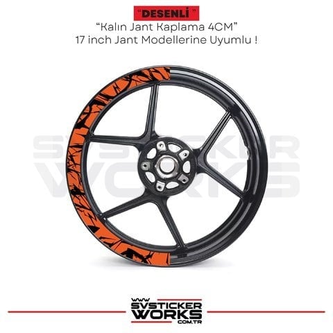 SVSTICKERWORKSMotosiklet Jant Kaplama Desenli Yarım Yüksek Kaliteli Folyo 1 Paket 1 Motosiklet İçinMotosiklet Jant Kaplama Desenli Yarım Yüksek Kaliteli Folyo 1 Paket 1 Motosiklet İçin