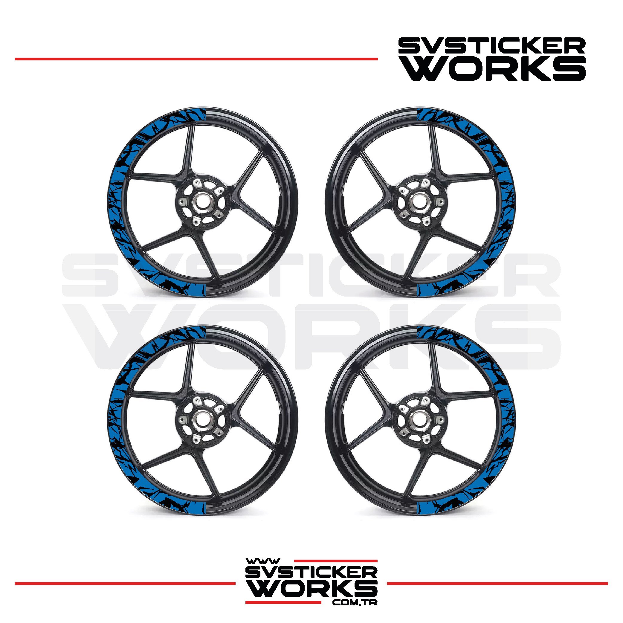 SVSTICKERWORKSMotosiklet Jant Kaplama Desenli Yarım Yüksek Kaliteli Folyo 1 Paket 1 Motosiklet İçinMotosiklet Jant Kaplama Desenli Yarım Yüksek Kaliteli Folyo 1 Paket 1 Motosiklet İçin