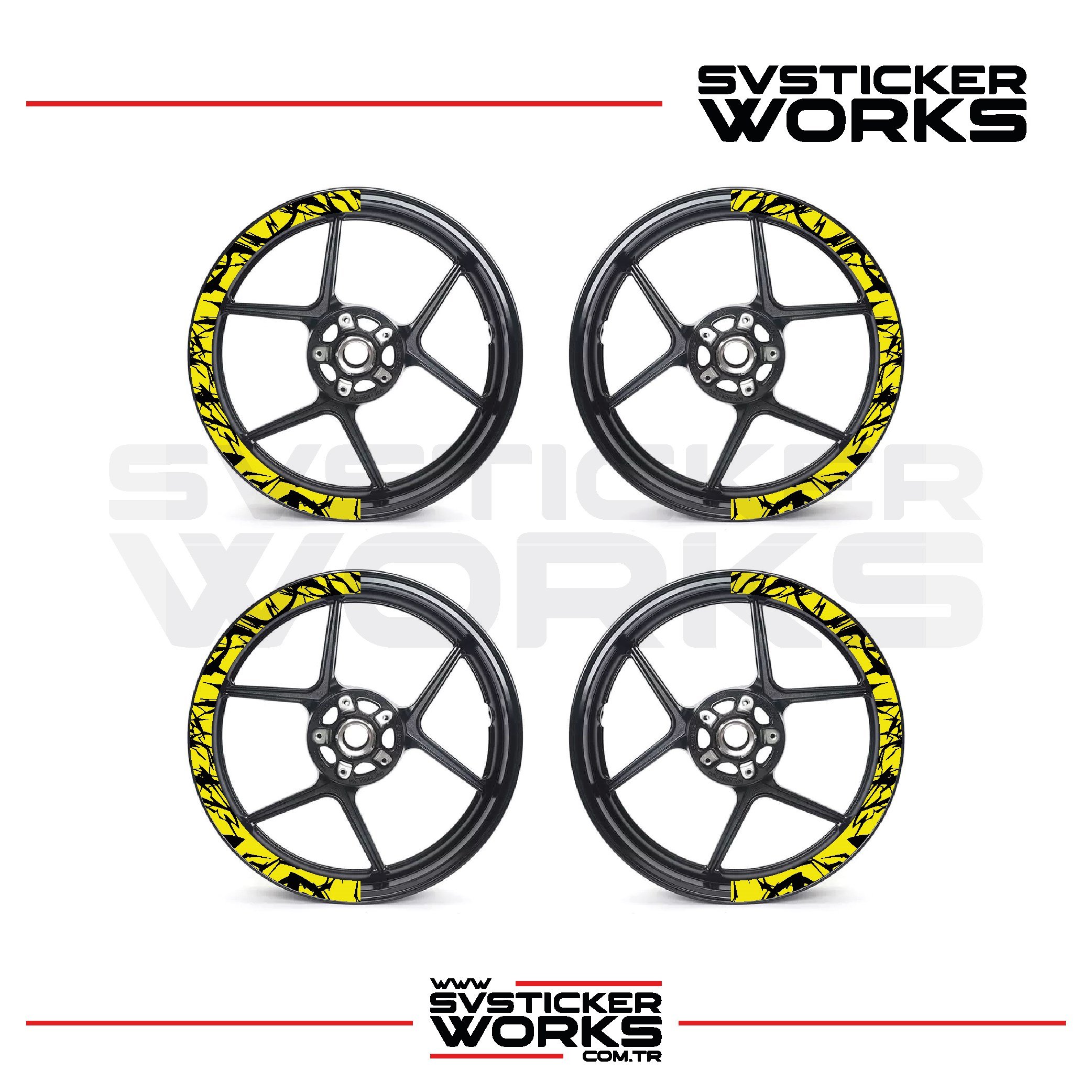 SVSTICKERWORKSMotosiklet Jant Kaplama Desenli Yarım Yüksek Kaliteli Folyo 1 Paket 1 Motosiklet İçinMotosiklet Jant Kaplama Desenli Yarım Yüksek Kaliteli Folyo 1 Paket 1 Motosiklet İçin