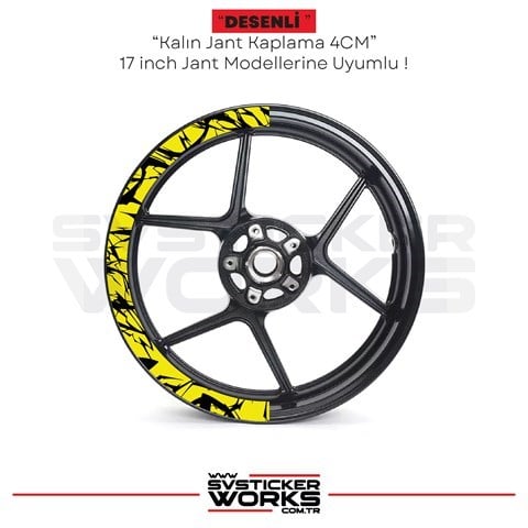 SVSTICKERWORKSMotosiklet Jant Kaplama Desenli Yarım Yüksek Kaliteli Folyo 1 Paket 1 Motosiklet İçinMotosiklet Jant Kaplama Desenli Yarım Yüksek Kaliteli Folyo 1 Paket 1 Motosiklet İçin