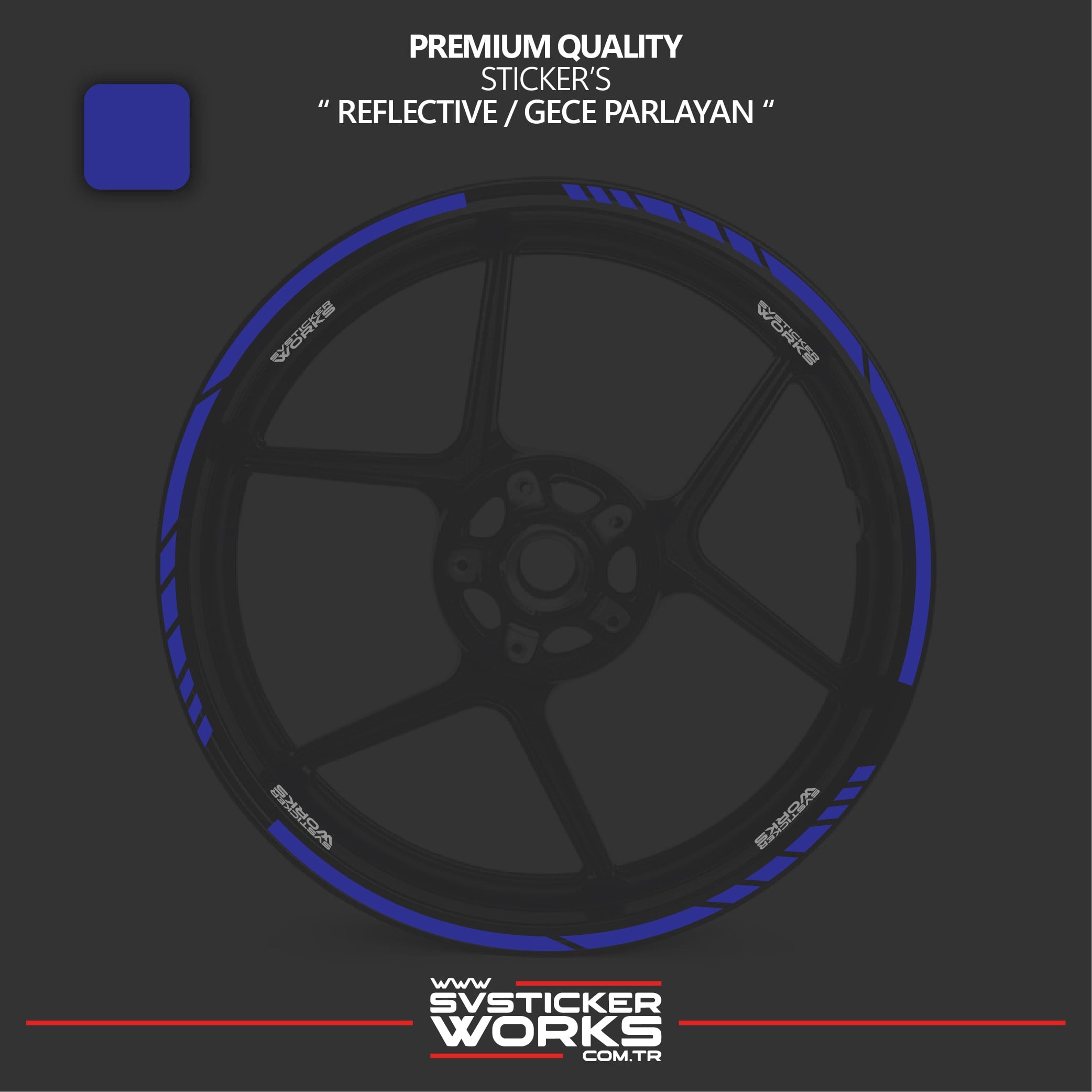 SVSTICKERWORKSReflektif Motosiklet Jant Sticker Seti 17 inch Uyumlu 16'Lı SetReflektif Motosiklet Jant Sticker Seti 17 inch Uyumlu 16'Lı SetJant Sticker